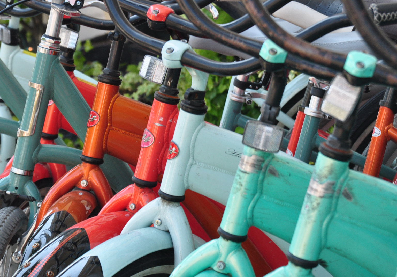 Nikon AF Nikkor 24-85mm F2.8-4D IF sample photo. Bikes in a row photography