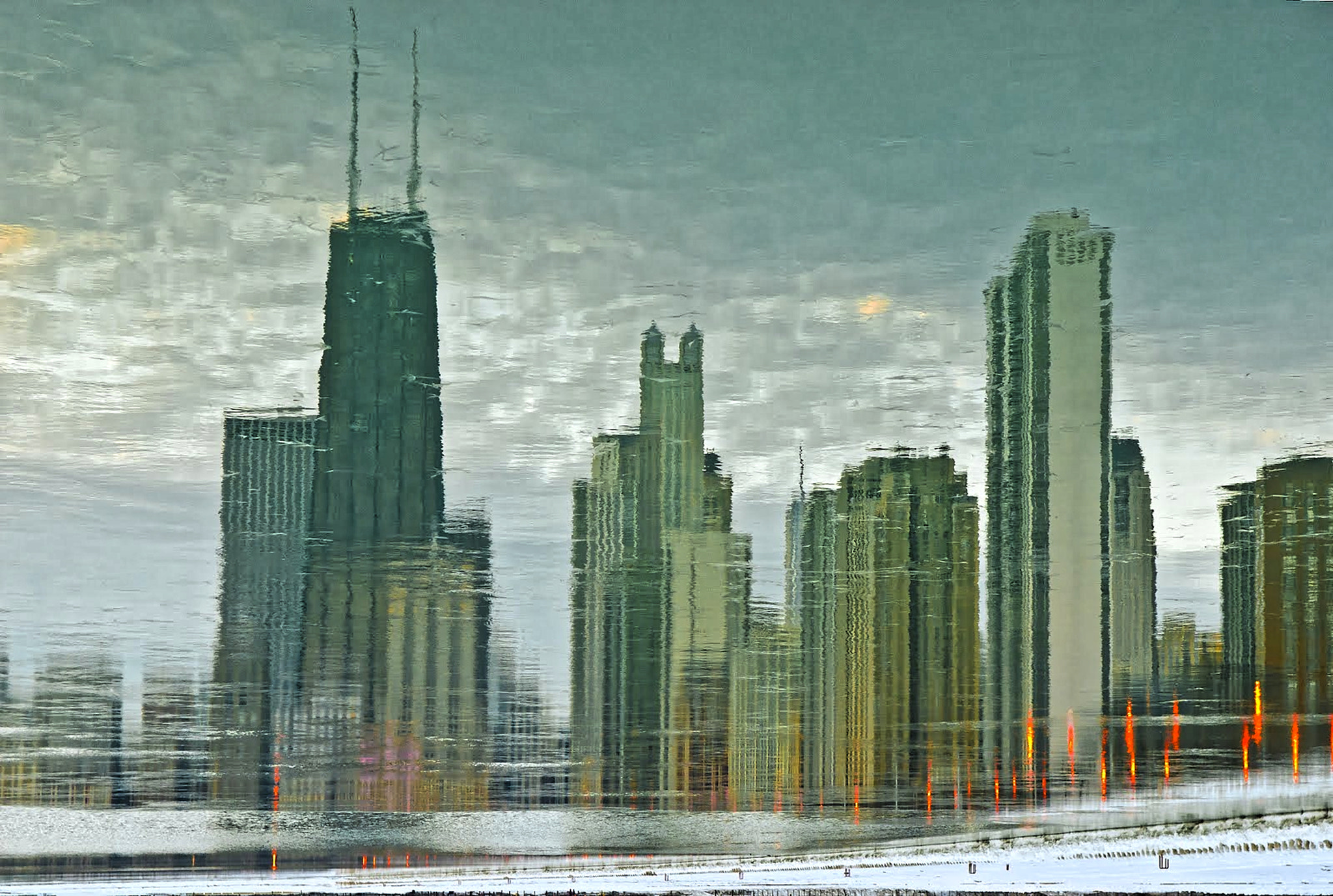Nikon D200 sample photo. Chicago reflection photography
