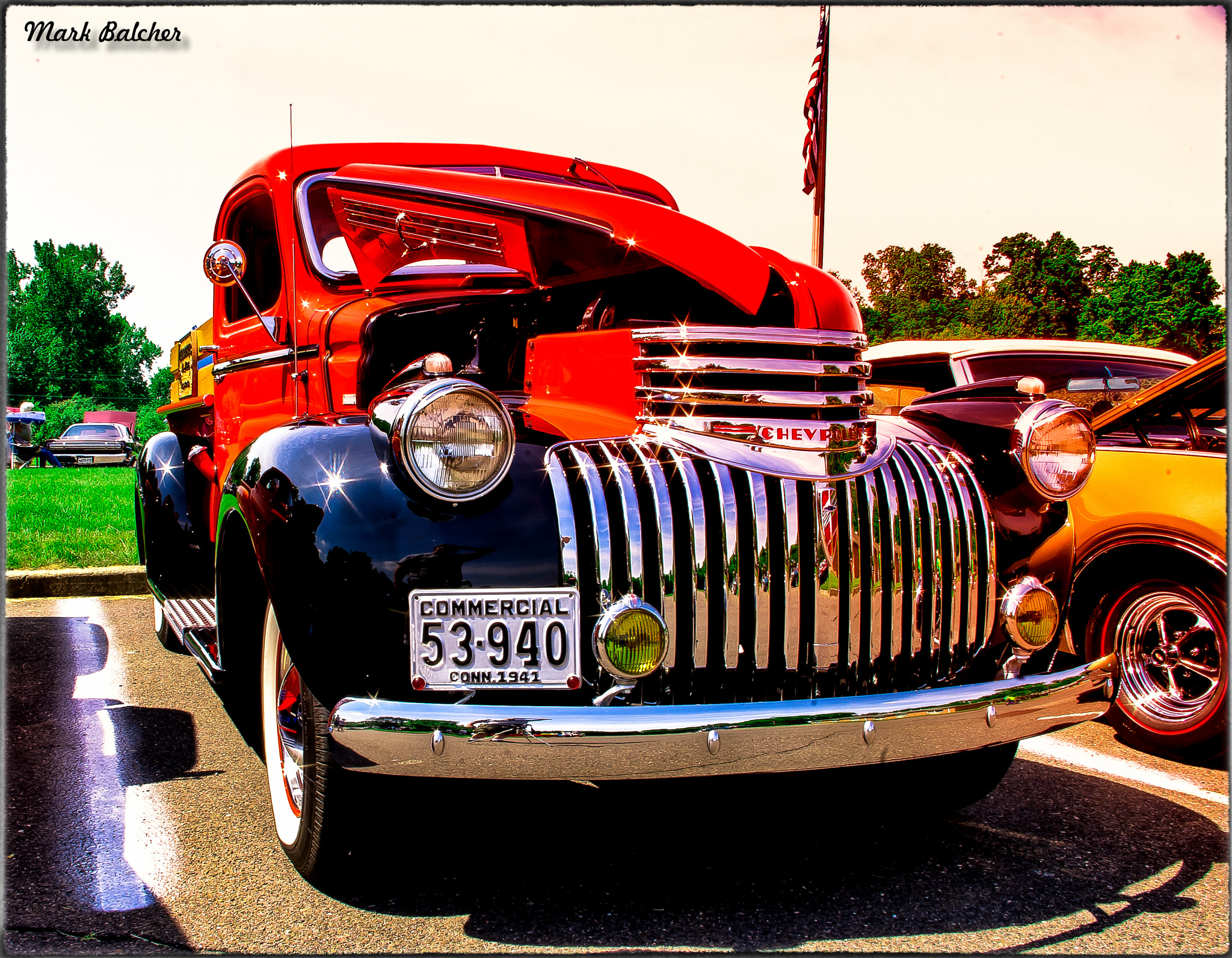 Pentax K-x sample photo. 1941 chevrolet pick up truck red and black photography