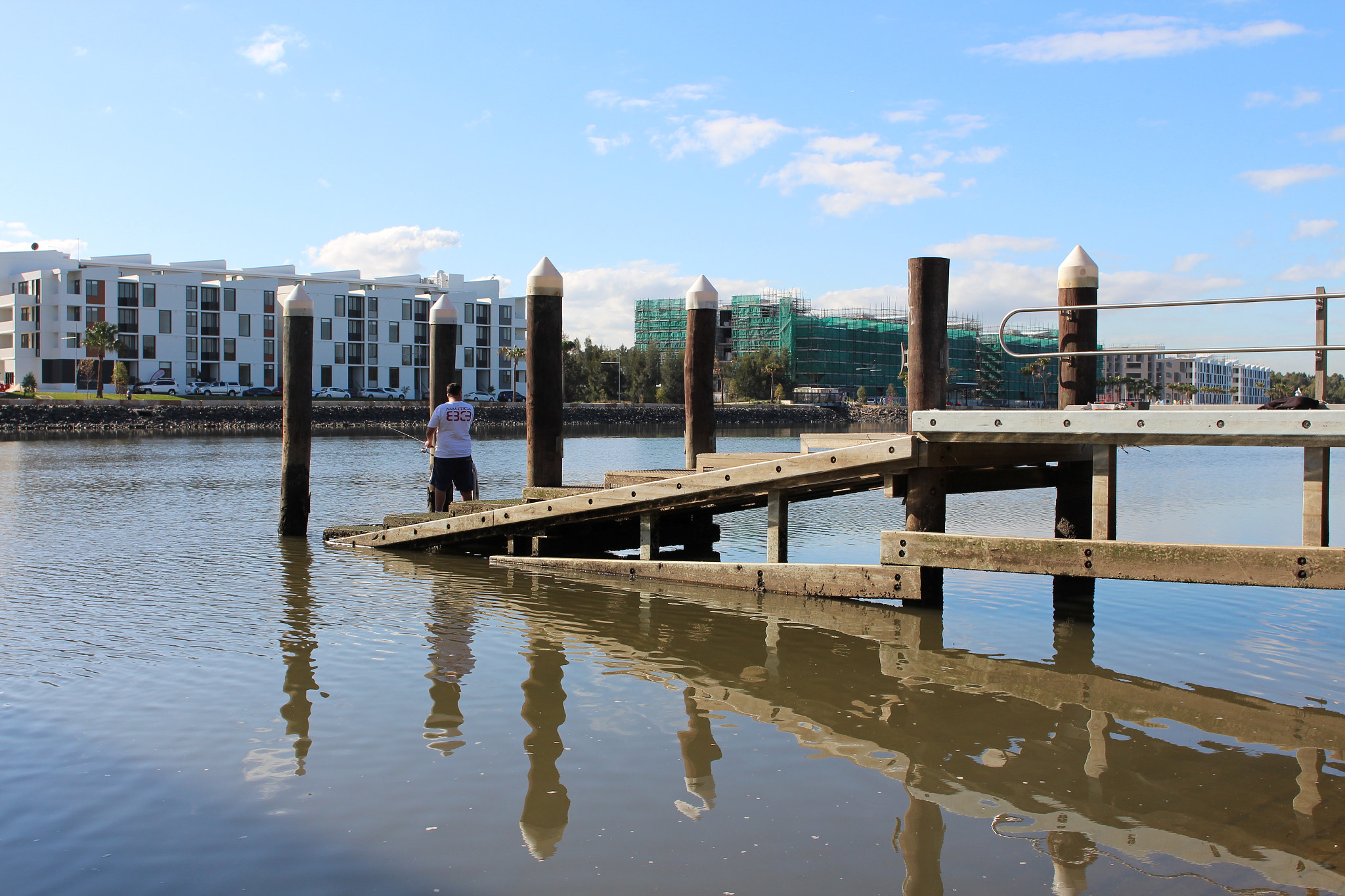 Canon EF 24mm F2.8 IS USM sample photo. Fishing off the pier photography