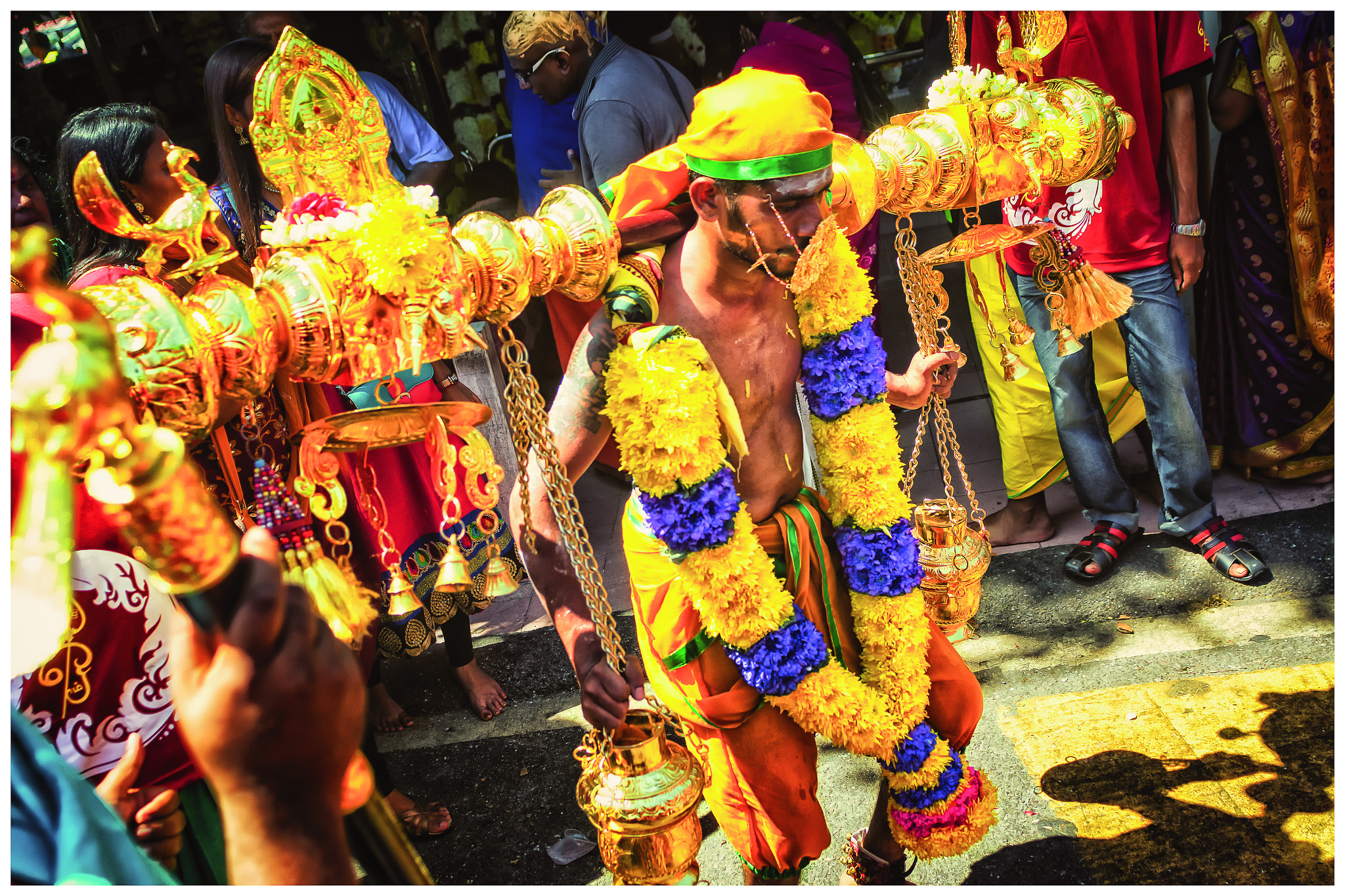 Nikon D7100 + Sigma 24-70mm F2.8 EX DG Macro sample photo. A kavadi to bear photography