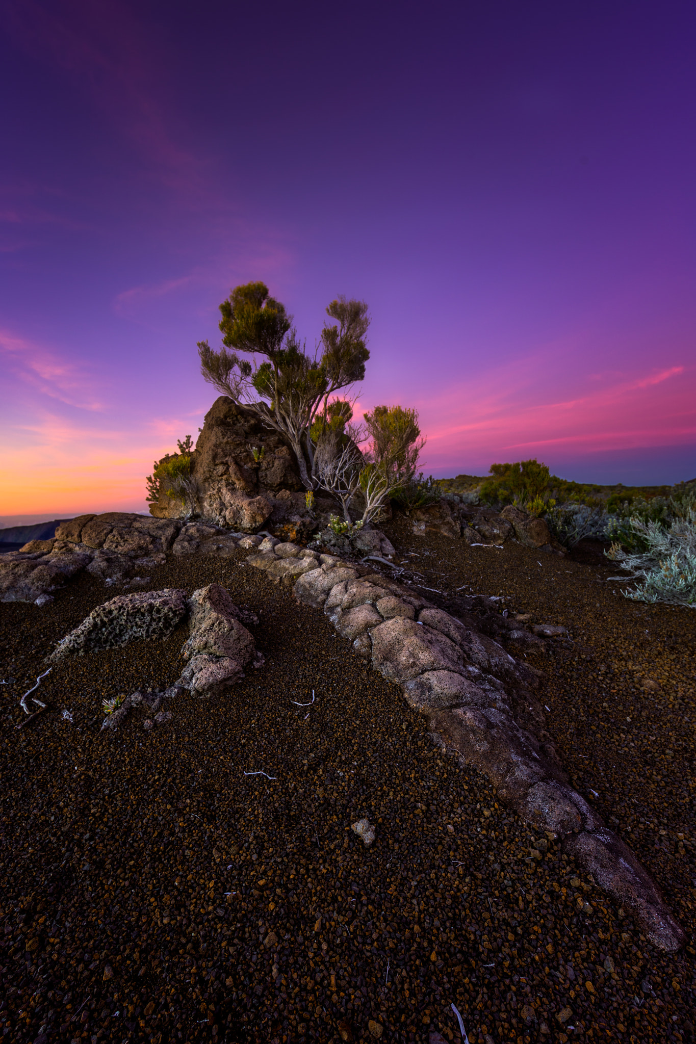 Canon EF 14mm F2.8L II USM sample photo. Blue hour at la fournaise volcano photography
