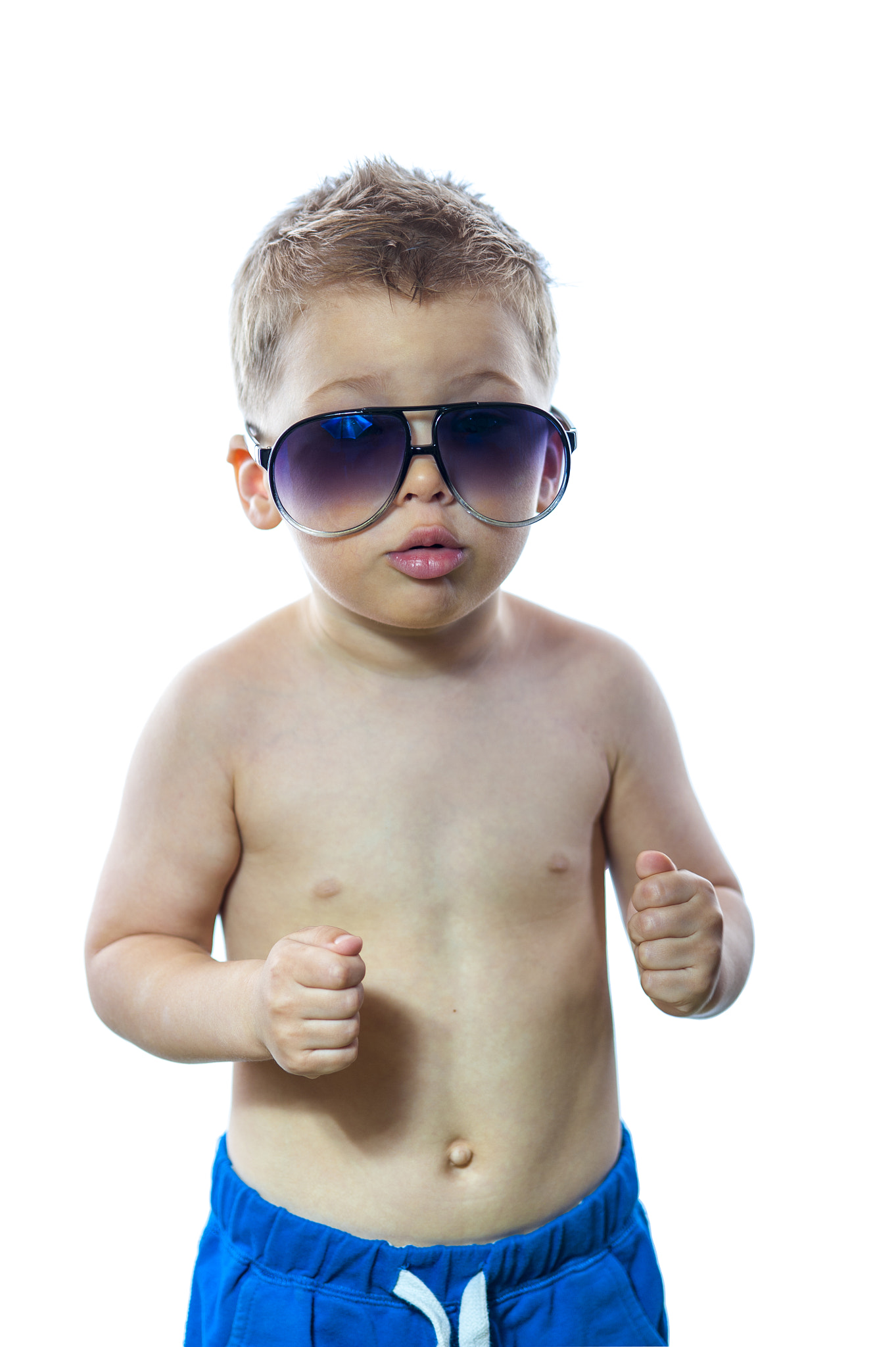 Nikon D700 + AF Micro-Nikkor 105mm f/2.8 sample photo. Portrait of three year old boy in sunglasses photography