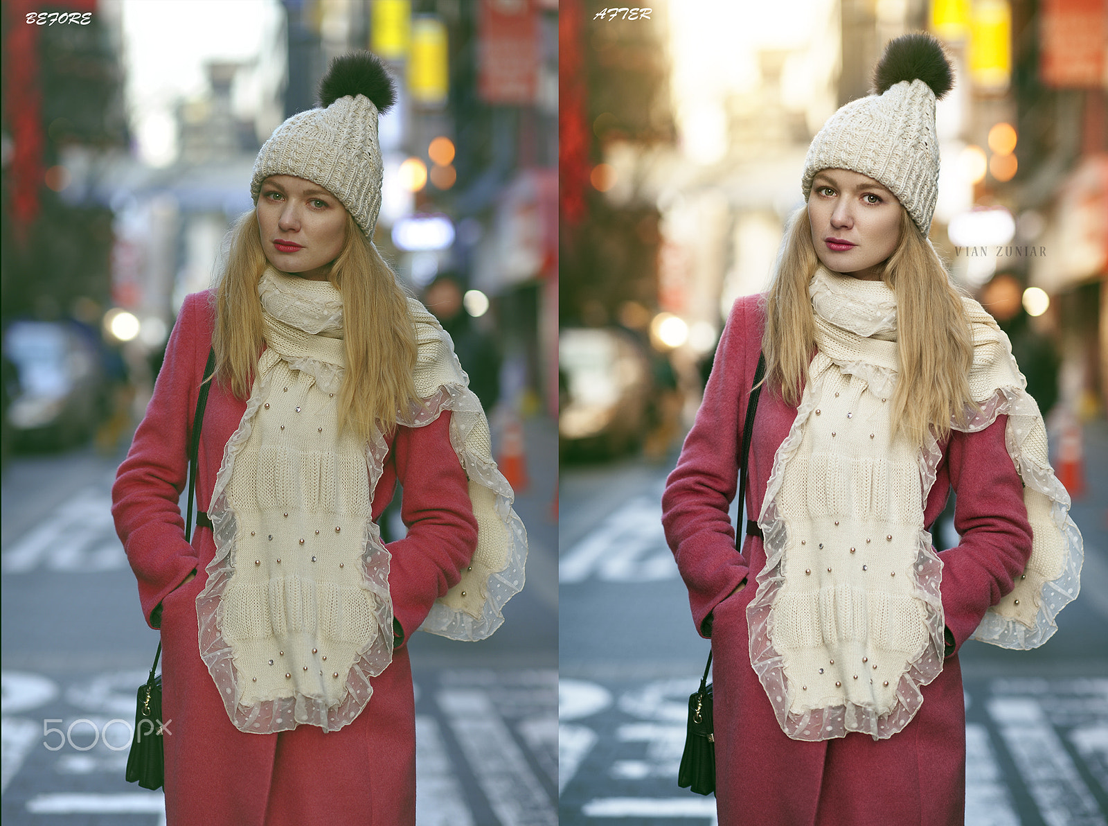 Nikon D3 + Nikon AF-S Nikkor 85mm F1.4G sample photo. Before & after photography