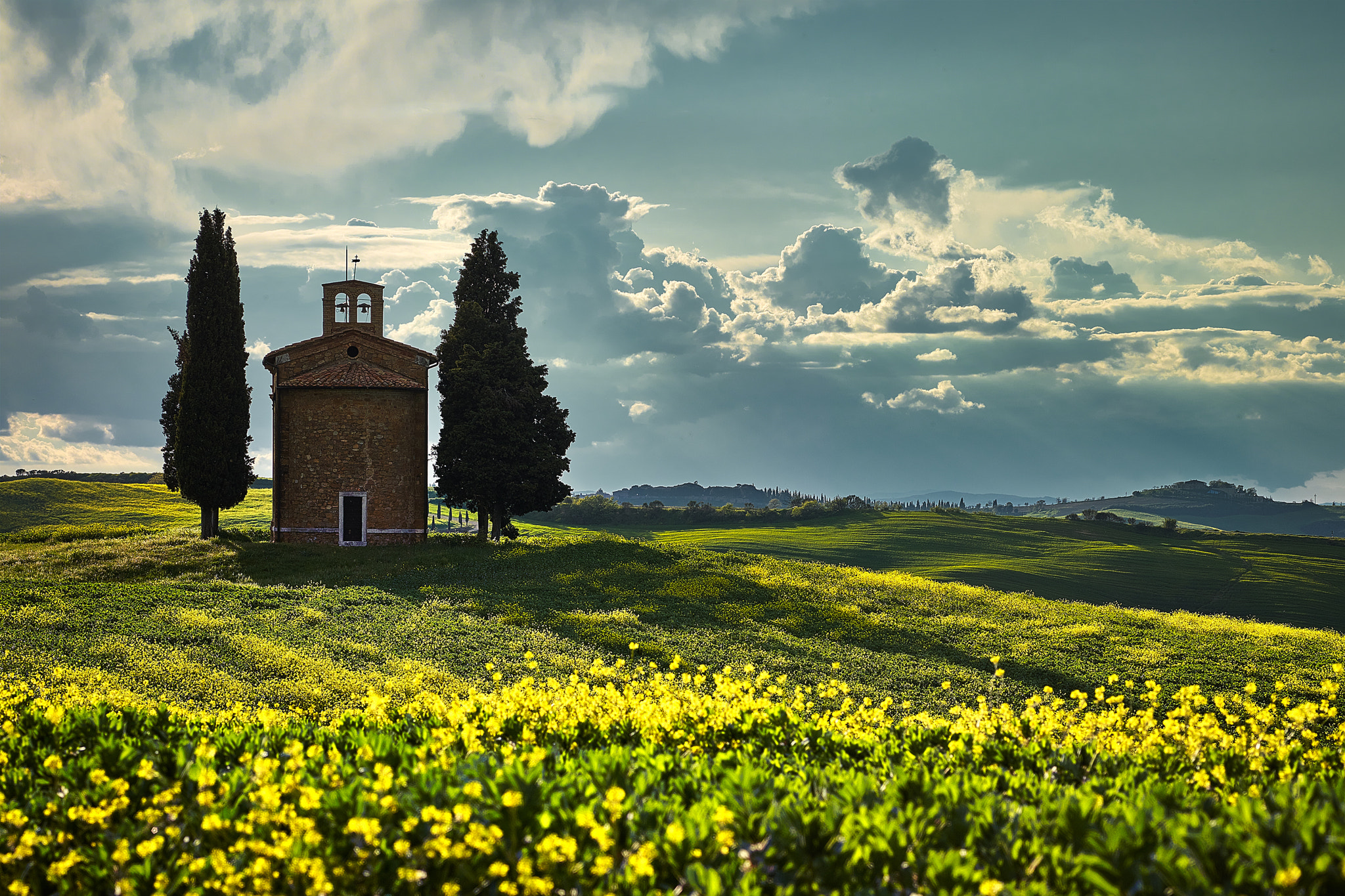Phase One IQ160 sample photo. Tuscany chapel of our lady of vitaleta photography