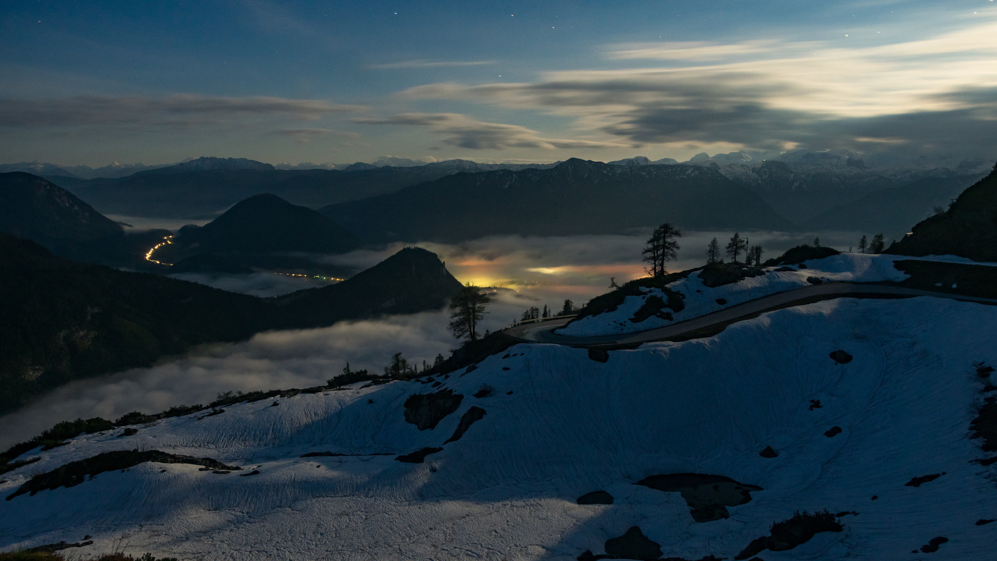 Pentax smc DA 15mm F4 ED AL Limited sample photo. Full moon night in alps photography