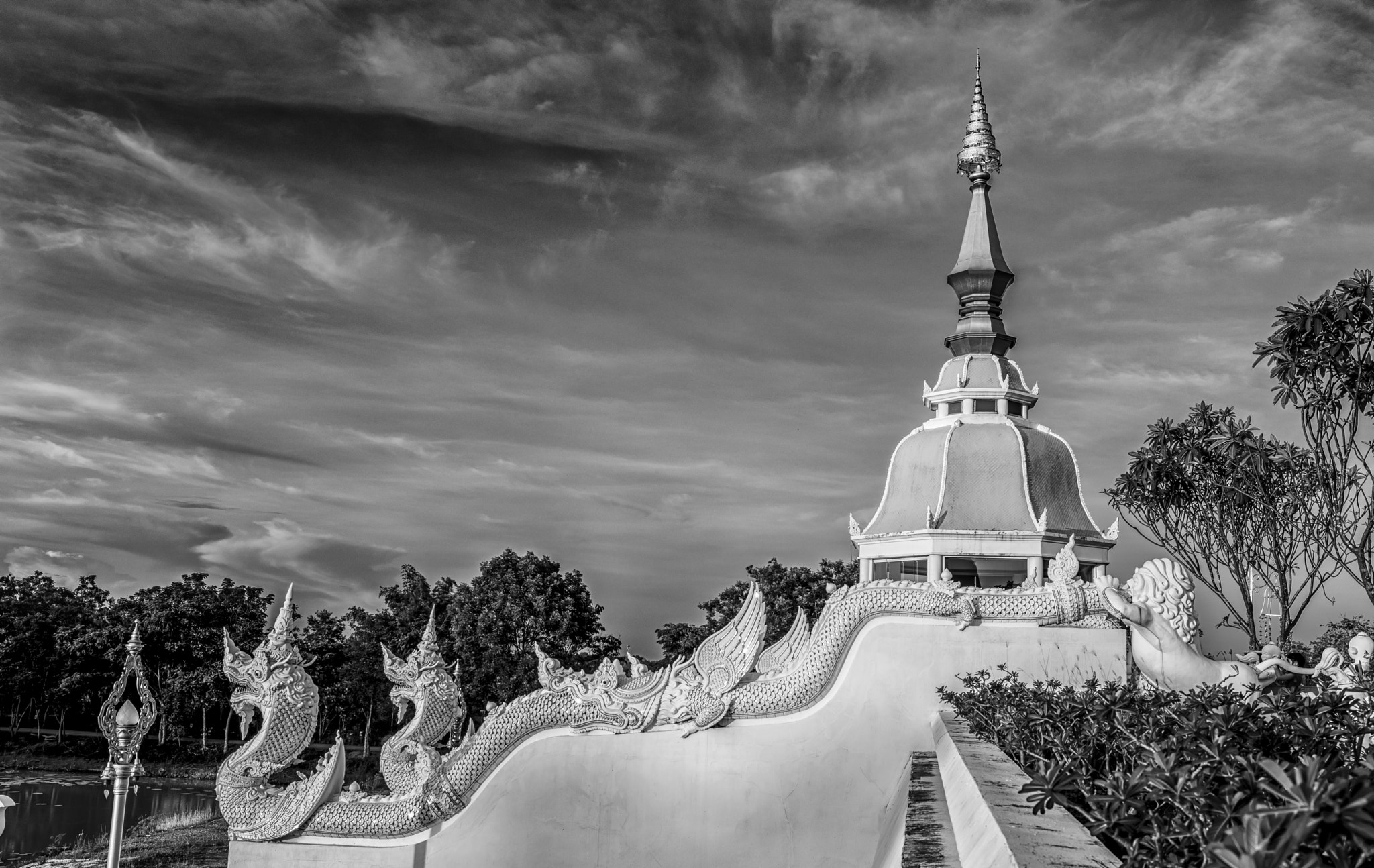 Nikon AF-S Nikkor 24-70mm F2.8E ED VR sample photo. Wat thung setthi, khon kaen is top ten beautiful temple in thailand. there has beautiful pagoda,... photography