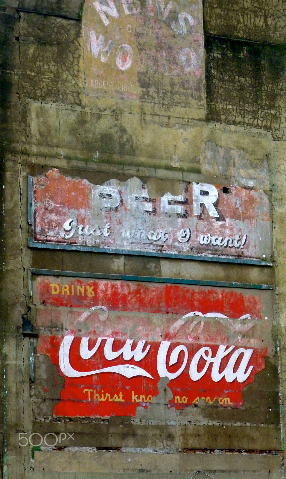 Panasonic Lumix DMC-FH25 (Lumix DMC-FS35) sample photo. Old advertising signs on tenement gable end, paisley road west, glasgow photography