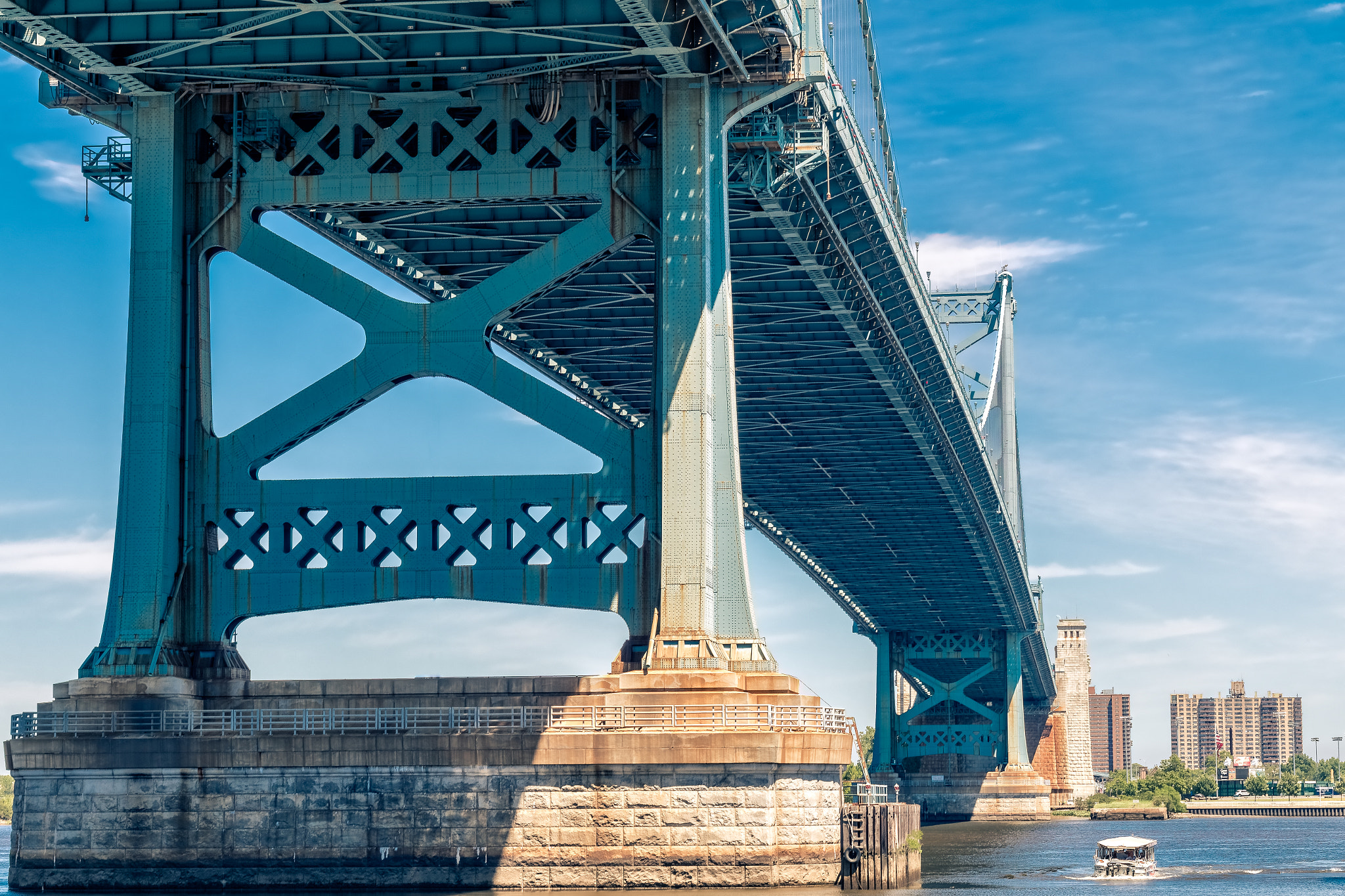 Canon EOS 70D + Canon EF 50mm F1.4 USM sample photo. Benjamin franklin bridge photography