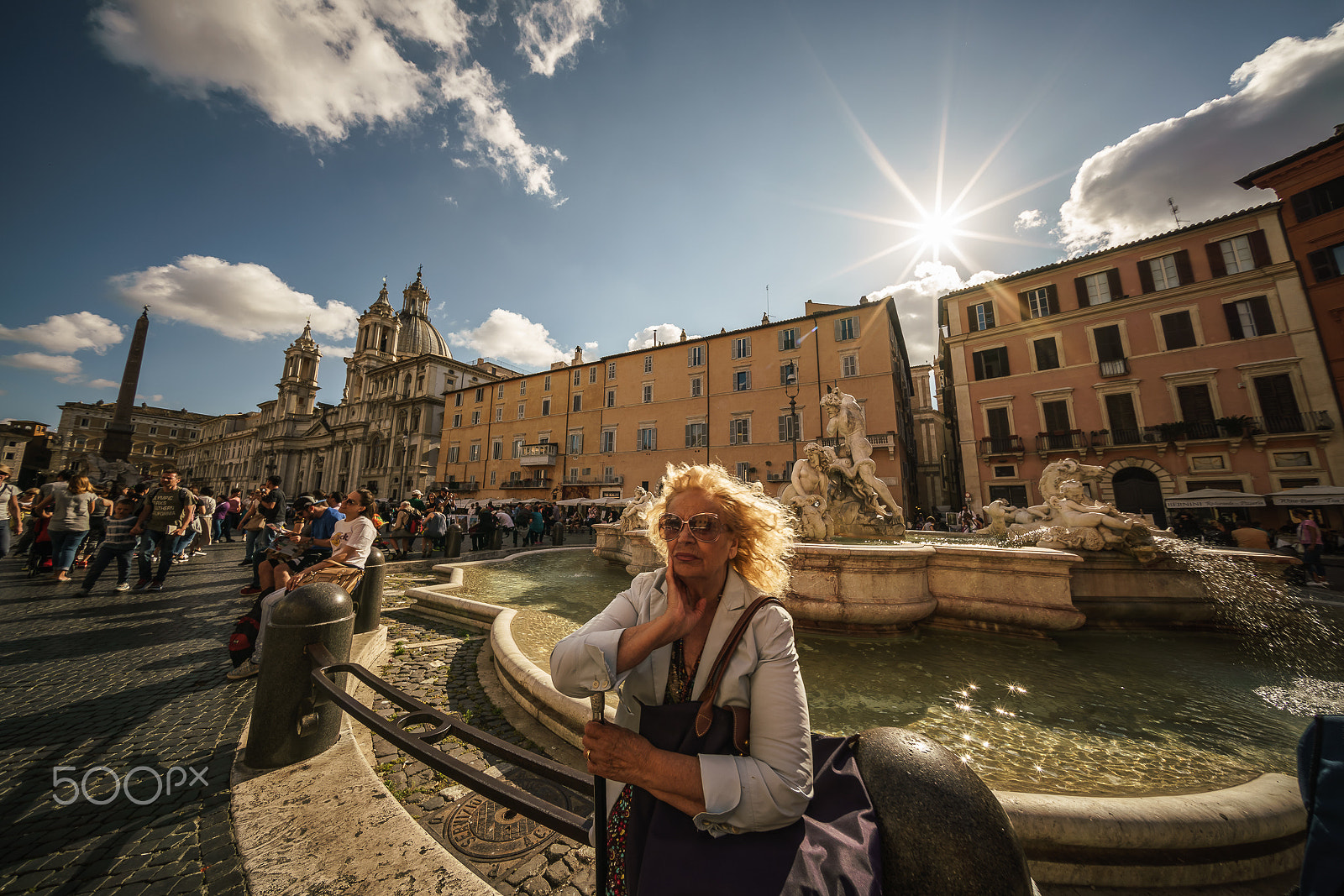 Sony a7R II + Voigtlander HELIAR-HYPER WIDE 10mm F5.6 sample photo. Afternoon in navona square photography
