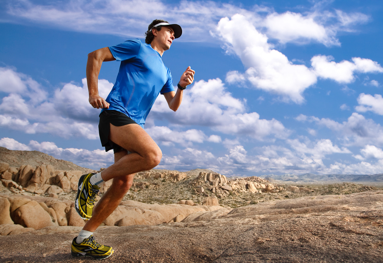 Canon EOS-1D Mark III sample photo. Scott jurek, ultramarathon runner, training in joshua tree national park, ca. photography