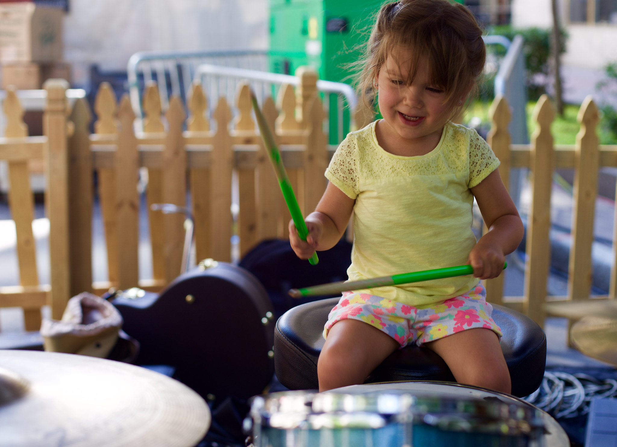 Sony a7 + Canon EF 50mm F1.4 USM sample photo. Little drummer girl photography