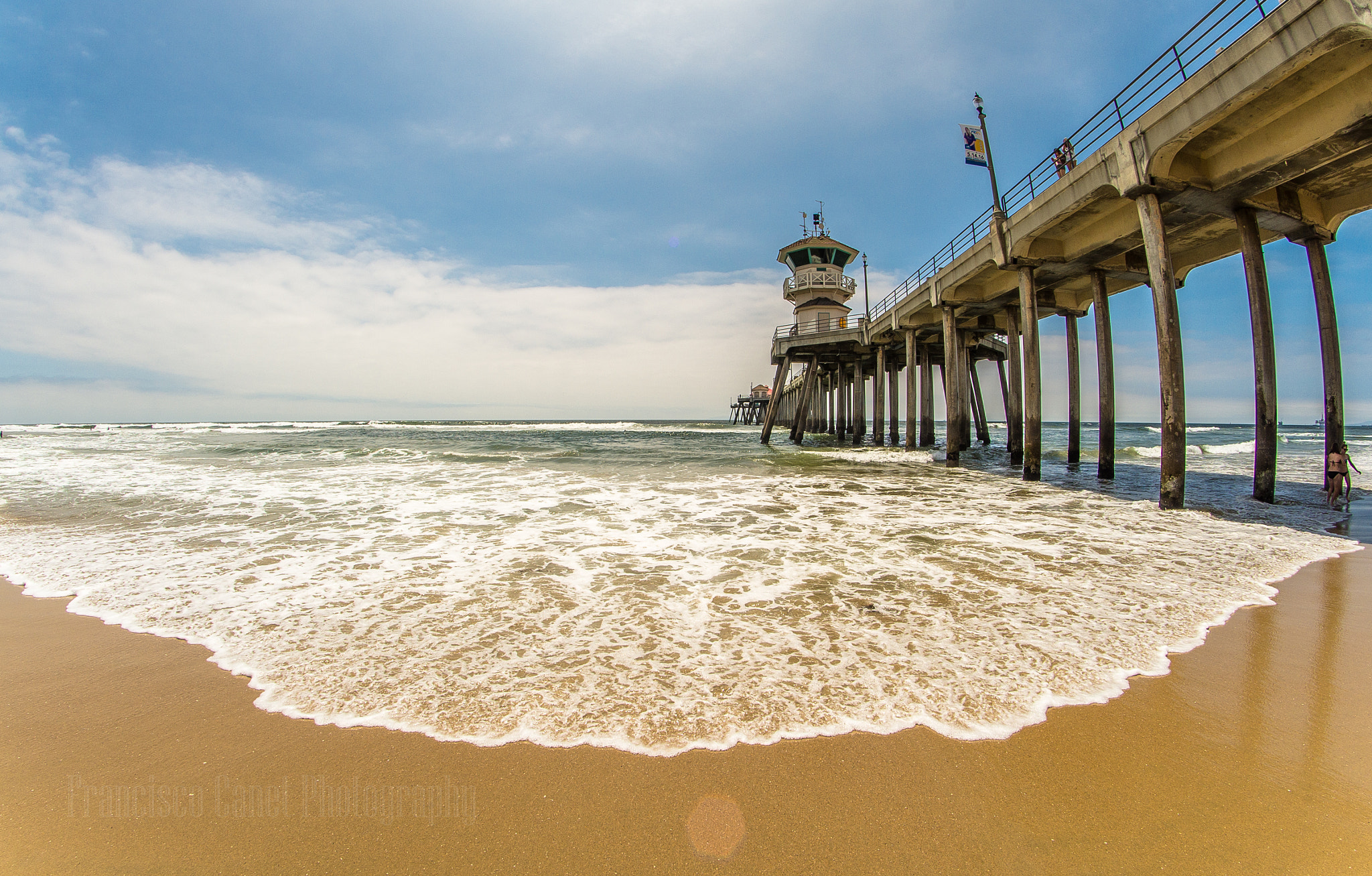 Pentax K-30 + A Series Lens sample photo. Huntington beach pier photography