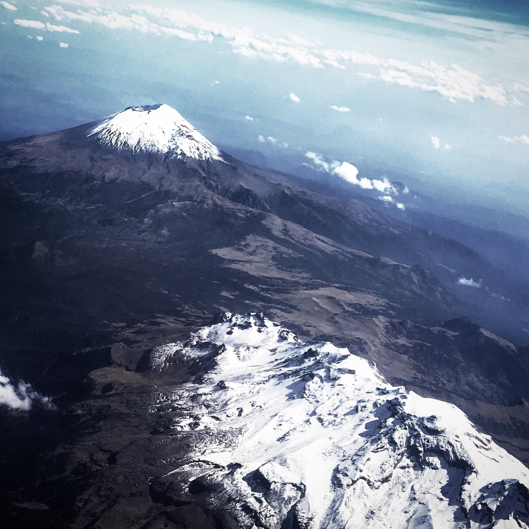 Hipstamatic 313 sample photo. El volcán popocatepetl y el iztaccihuatl en la ciudad de méxico photography