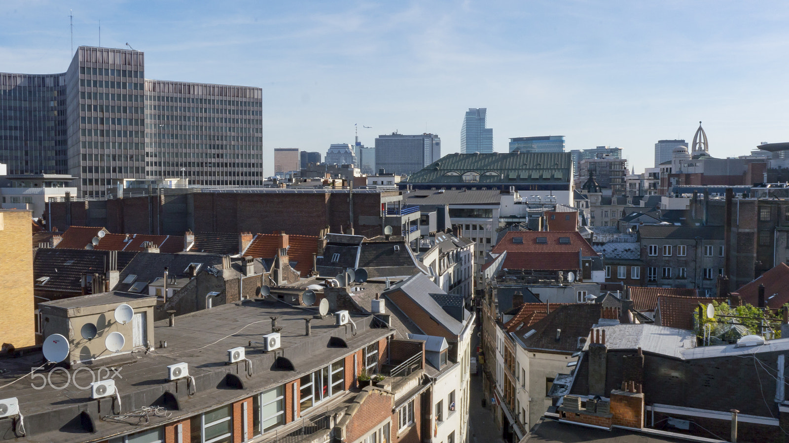 Panasonic Lumix DMC-GH4 sample photo. Cityscape of brussels in a beautiful summer morning photography