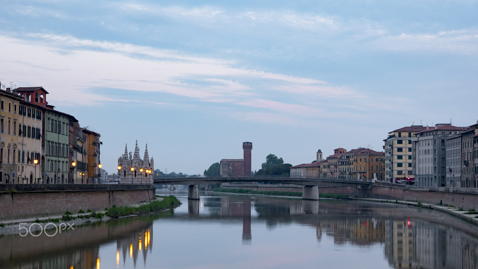 Panasonic Lumix DMC-GH4 sample photo. Pisa, arno river, early morning in tuscany, italy, europe. photography