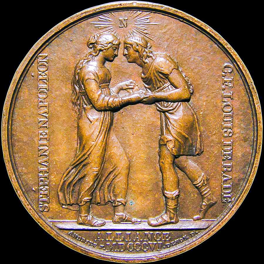 Olympus C5050Z sample photo. 1806 marriage of the prince of baden, france. 41mm, bronze photography