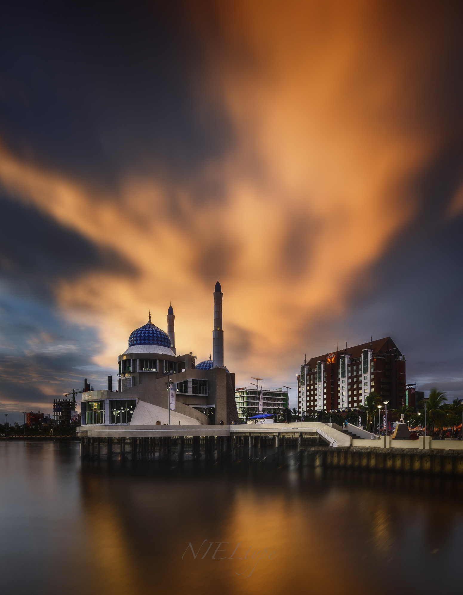 Sony a7 II + Canon EF 17-40mm F4L USM sample photo. Makassar mosque photography