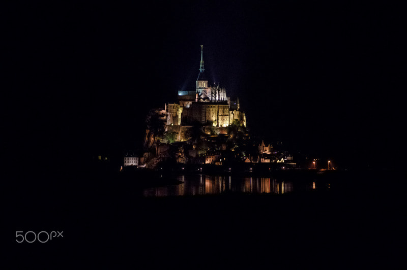 Pentax K-3 sample photo. Mont saint michel by  night photography