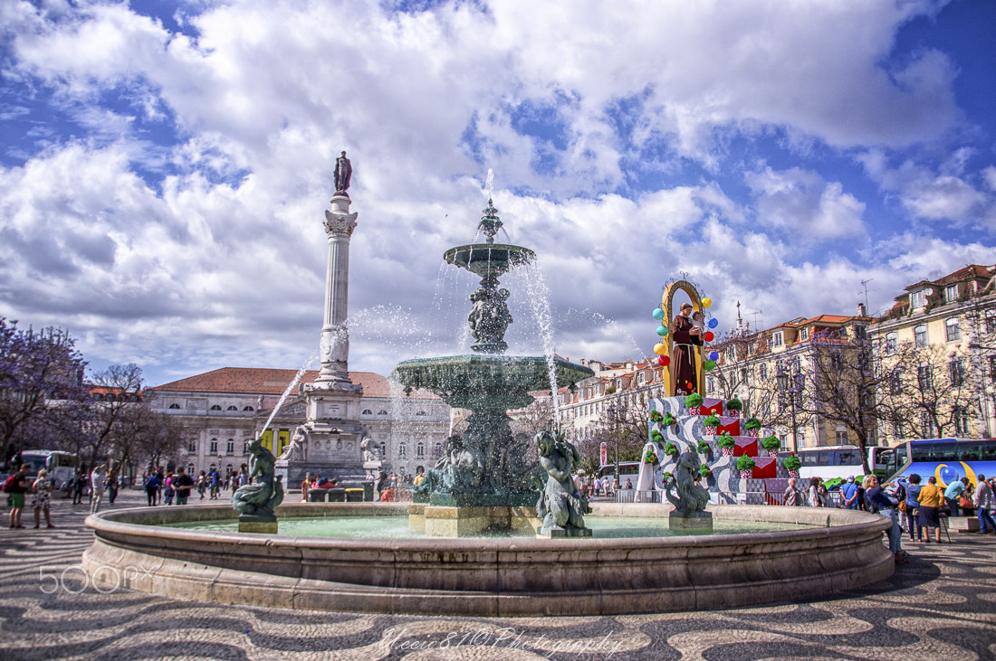 Sony Alpha DSLR-A580 + Sigma 18-200mm F3.5-6.3 DC sample photo. La praça de d. pedro iv  o piazza del rossio - lisbona photography