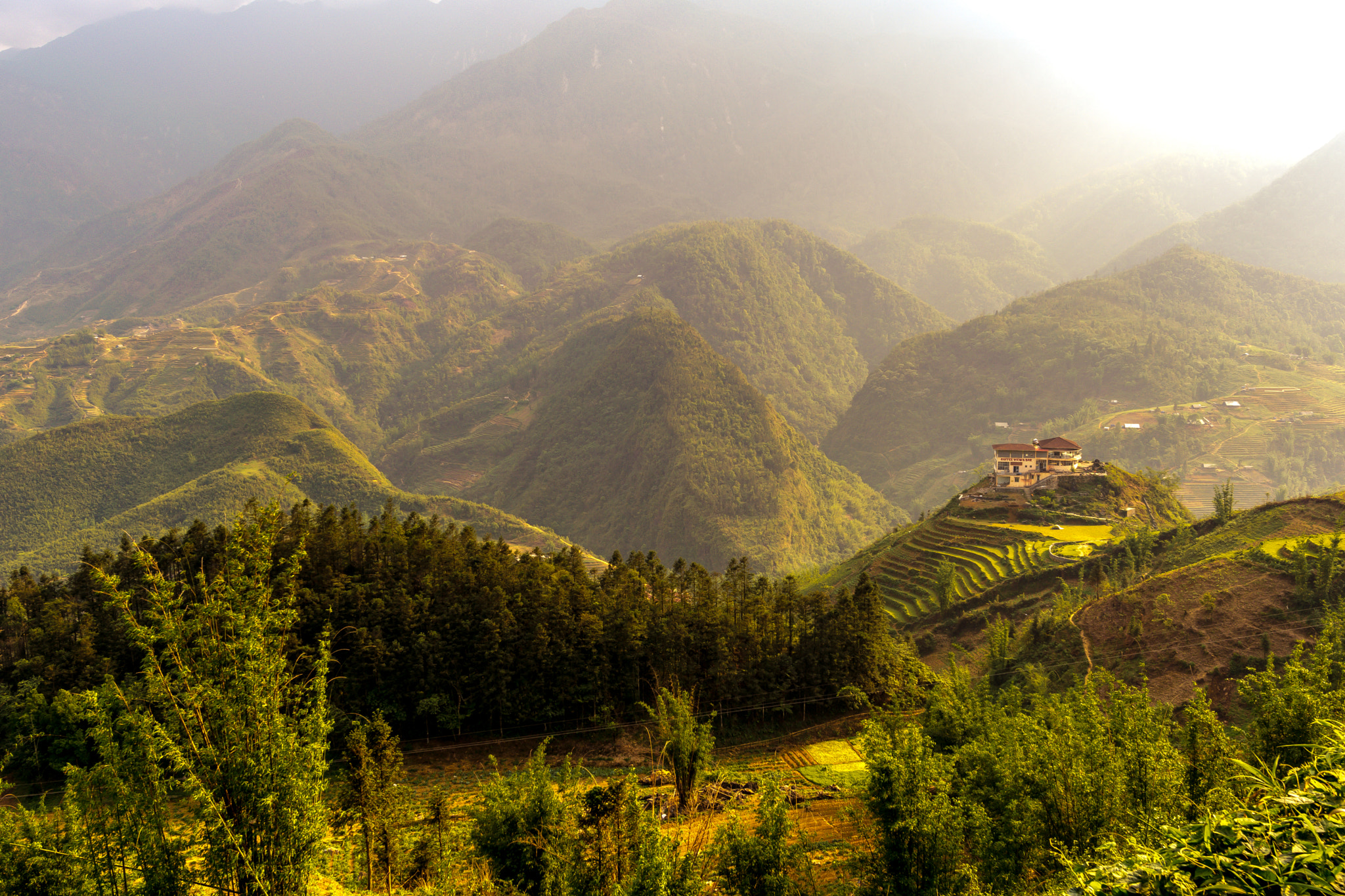 Nikon D3300 + Nikon AF-S Nikkor 20mm F1.8G ED sample photo. The house at the sapa mountain. photography