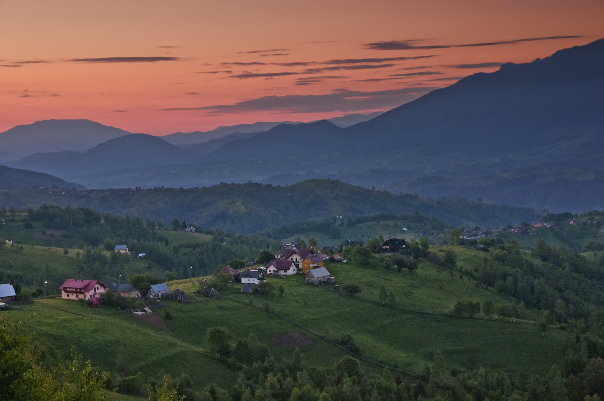 Sigma 17-70mm F2.8-4 DC Macro OS HSM | C sample photo. Sunrise over small village photography