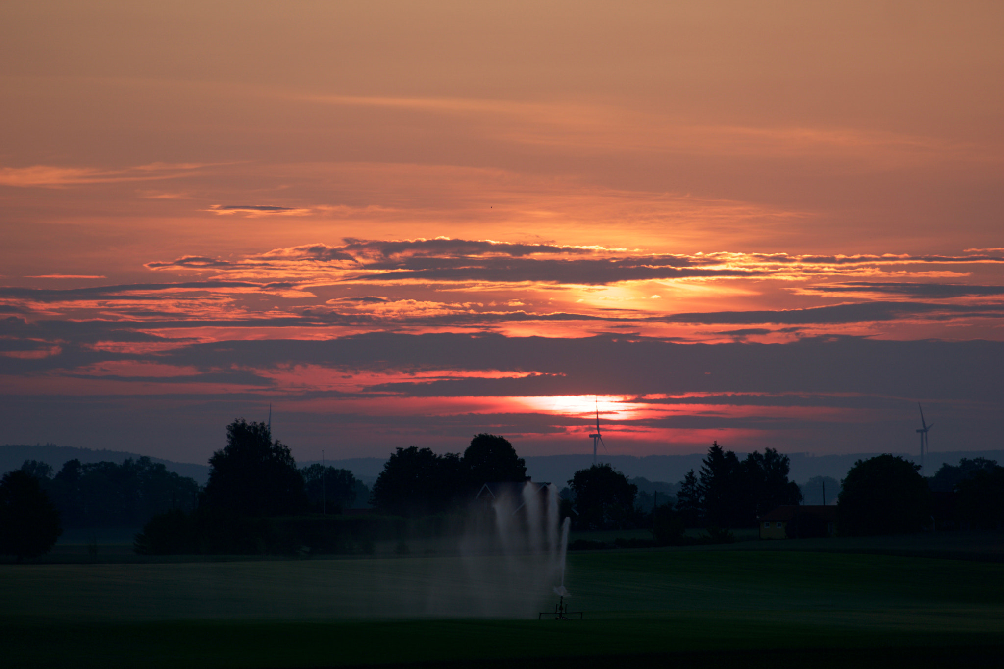 Sony a6000 + Sony FE 70-200mm F4 G OSS sample photo. Morning with sprinkler photography