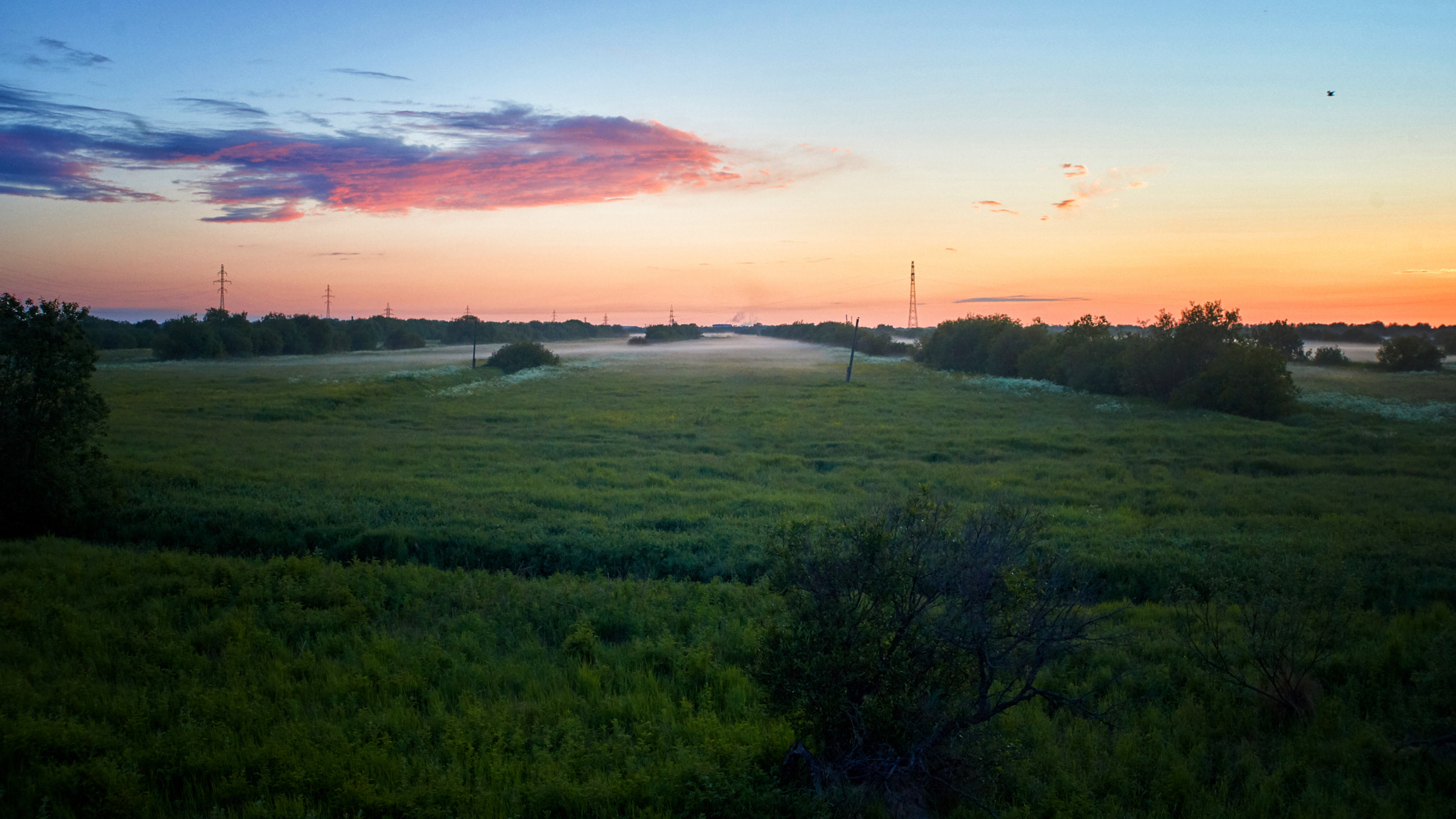 Sony a99 II + 35-70mm F4 sample photo. Fog after sunset photography