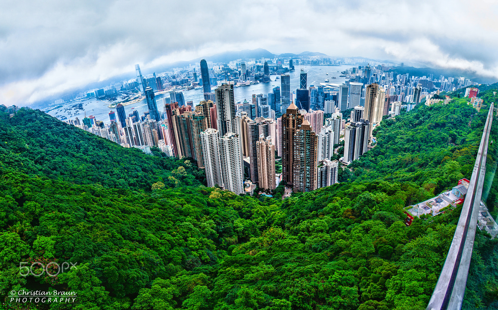 Canon EF-S 18-55mm F3.5-5.6 sample photo. View over hongkong from "the peak" photography