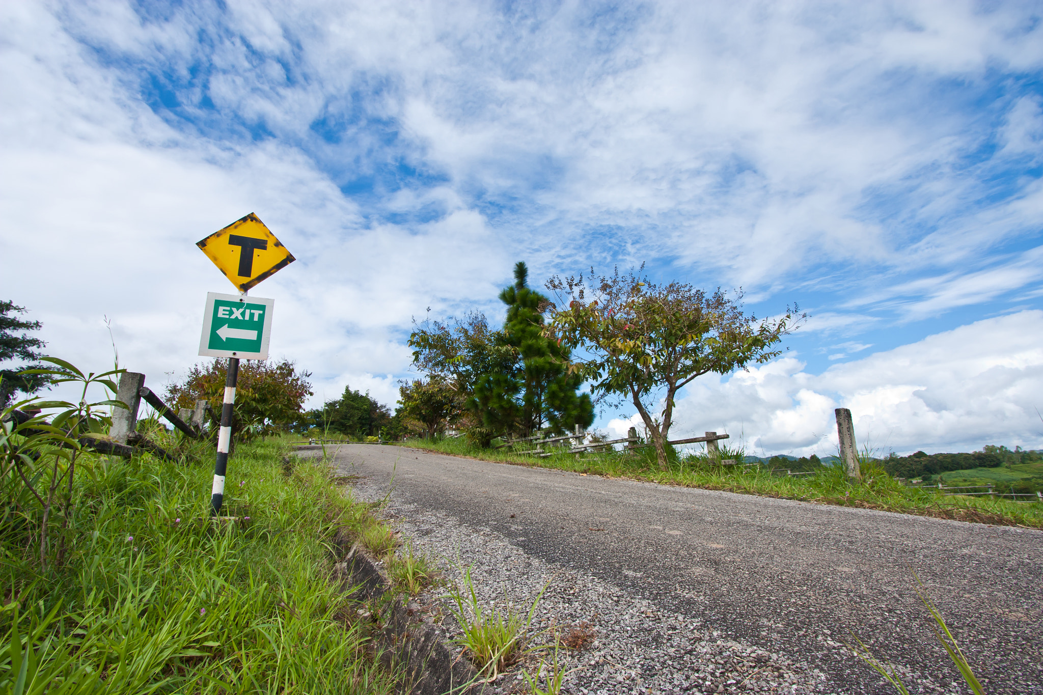 Canon EOS 450D (EOS Rebel XSi / EOS Kiss X2) sample photo. Road with sign exit photography
