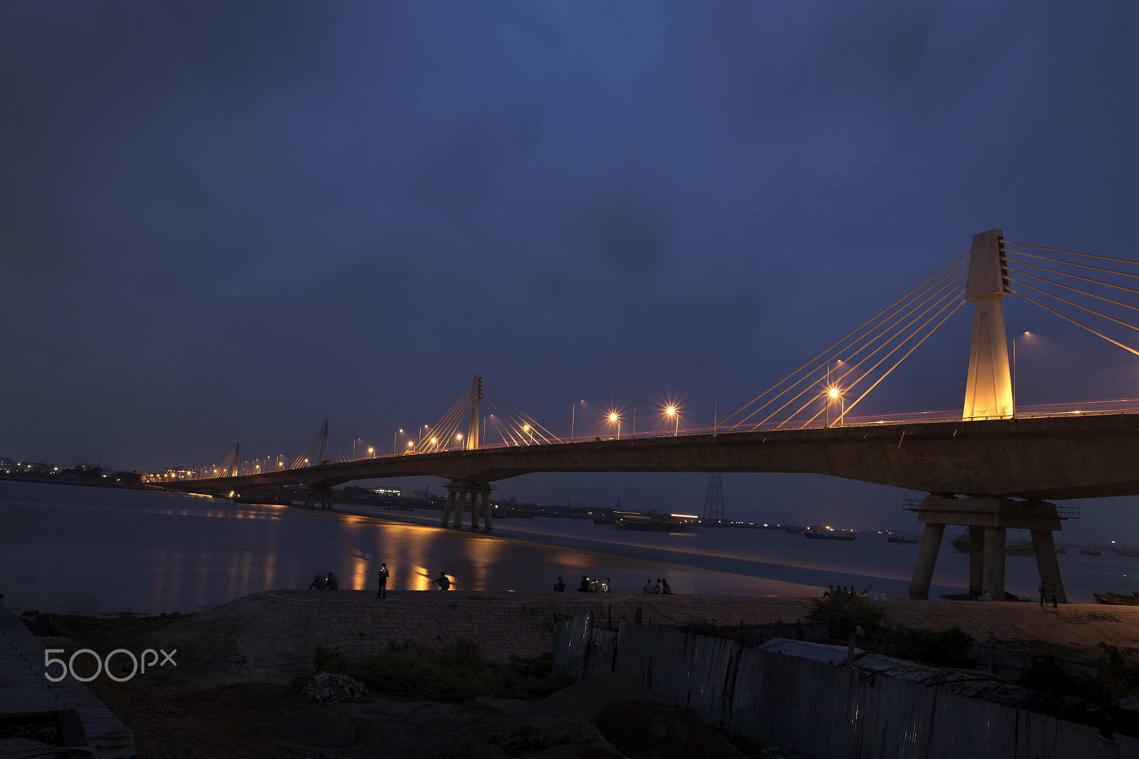 Tamron SP AF 17-50mm F2.8 XR Di II LD Aspherical (IF) sample photo. Evening beauty of kornofully bridge -chittagong photography
