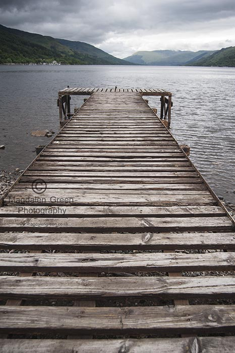 Nikon D700 + AF-S DX Zoom-Nikkor 18-55mm f/3.5-5.6G ED sample photo. A view to dream and think  - wooden jetty  - scottish loch - sco photography
