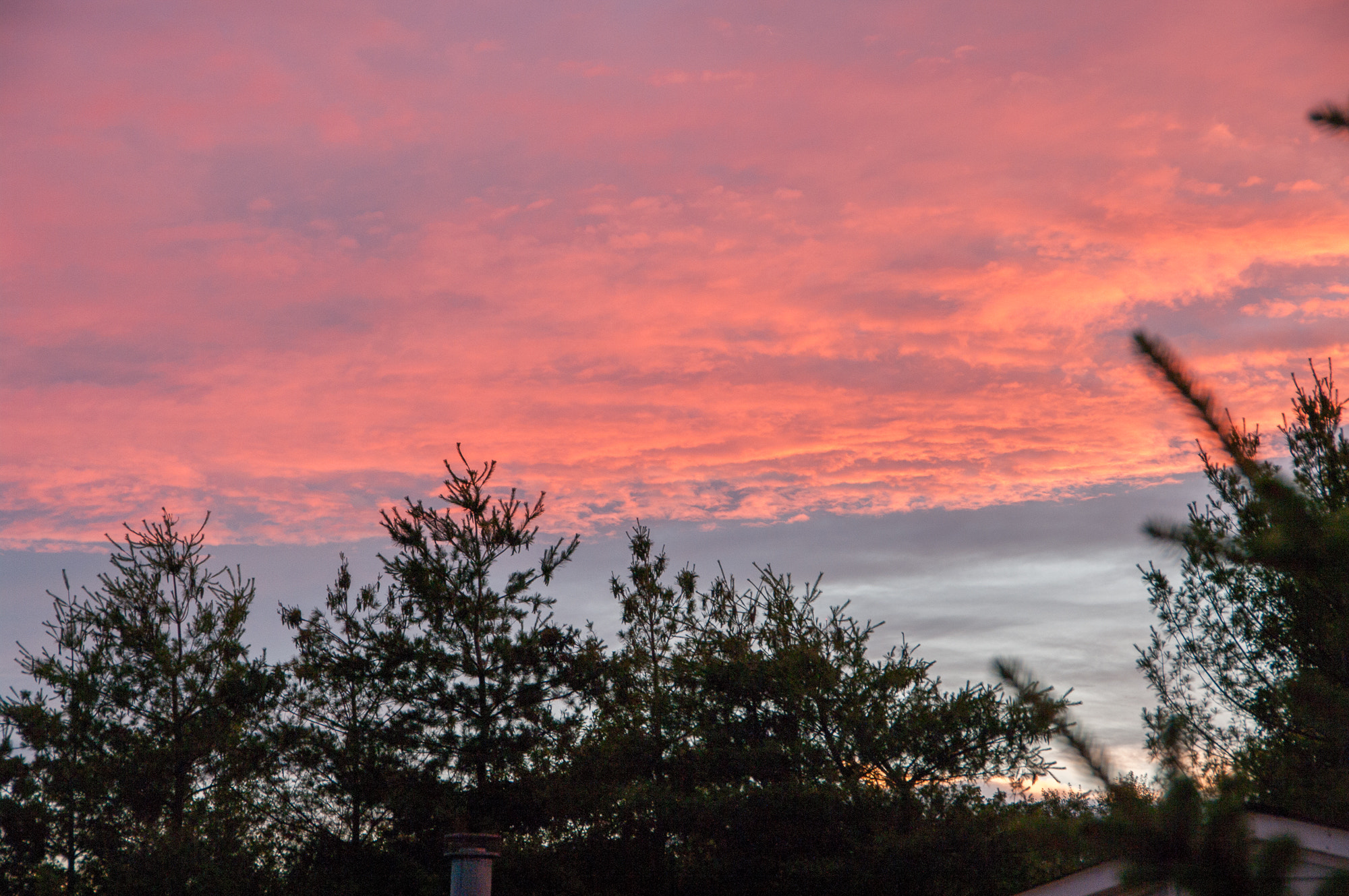 Pentax K20D sample photo. First sunset at new place photography