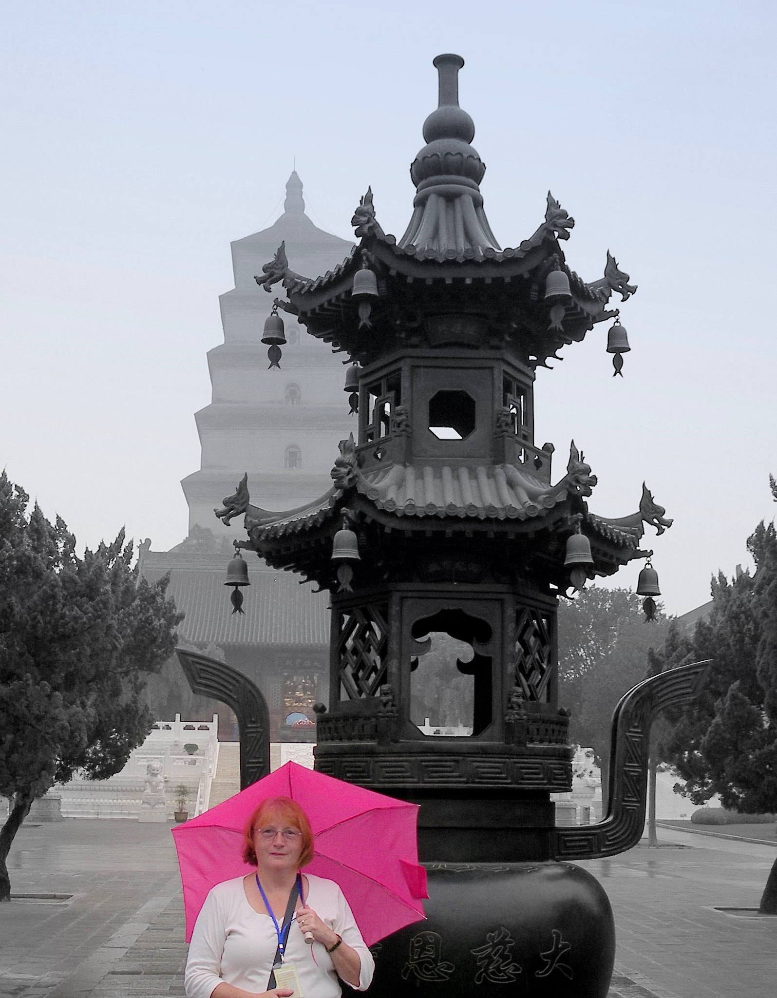 Pentax OPTIO 750Z sample photo. At the wild goose pagoda photography
