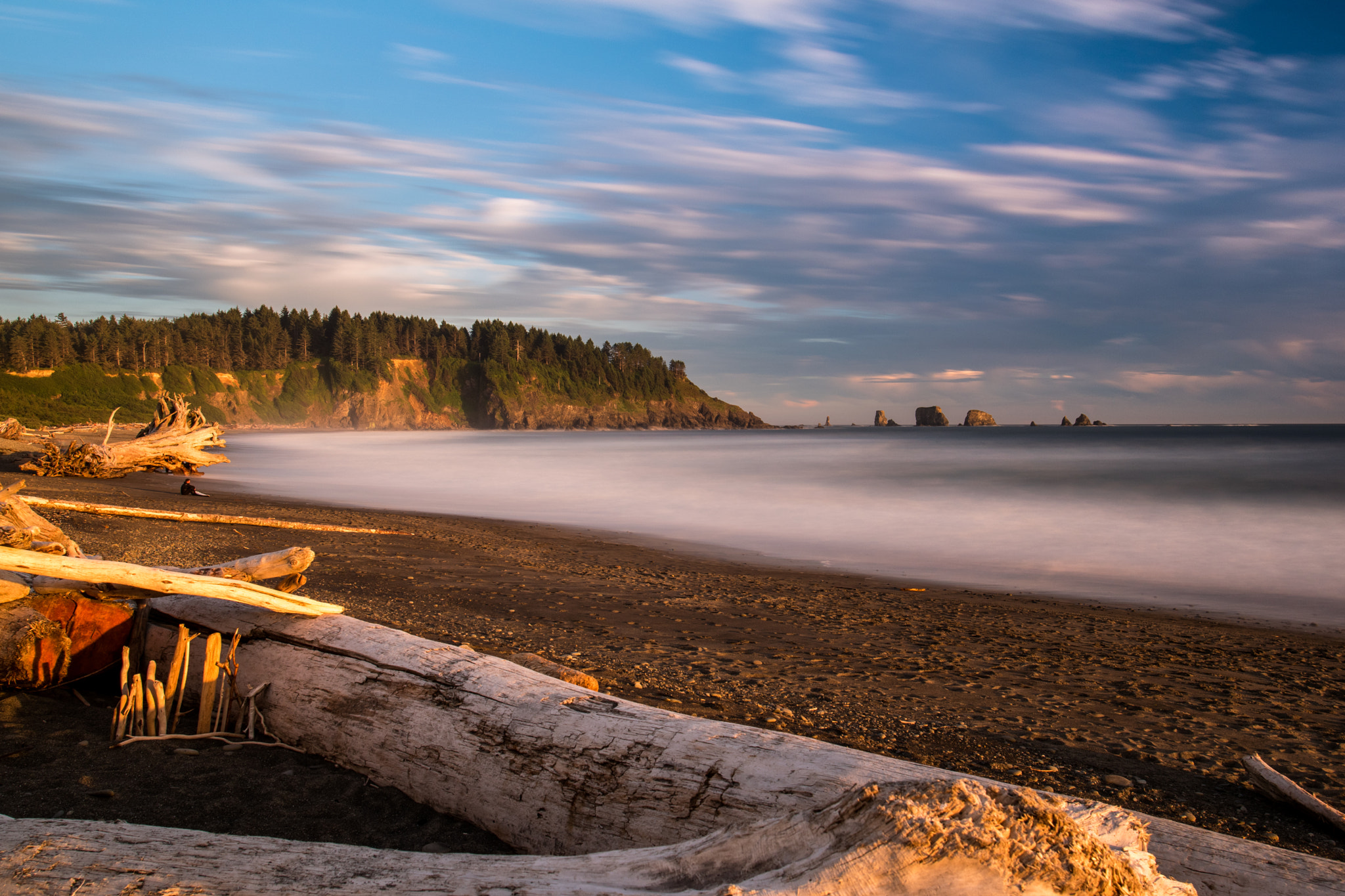 Nikon D5500 + Nikon AF-S Nikkor 20mm F1.8G ED sample photo. Sunset at la push. photography