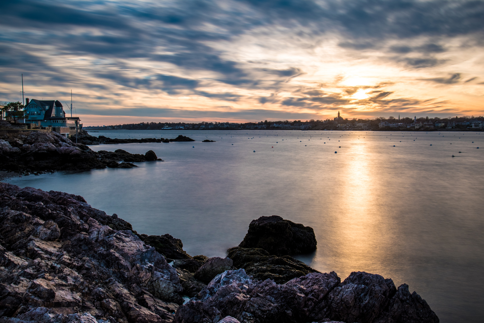 Nikon D5500 + Nikon AF-S Nikkor 20mm F1.8G ED sample photo. Marblehead sunset. photography