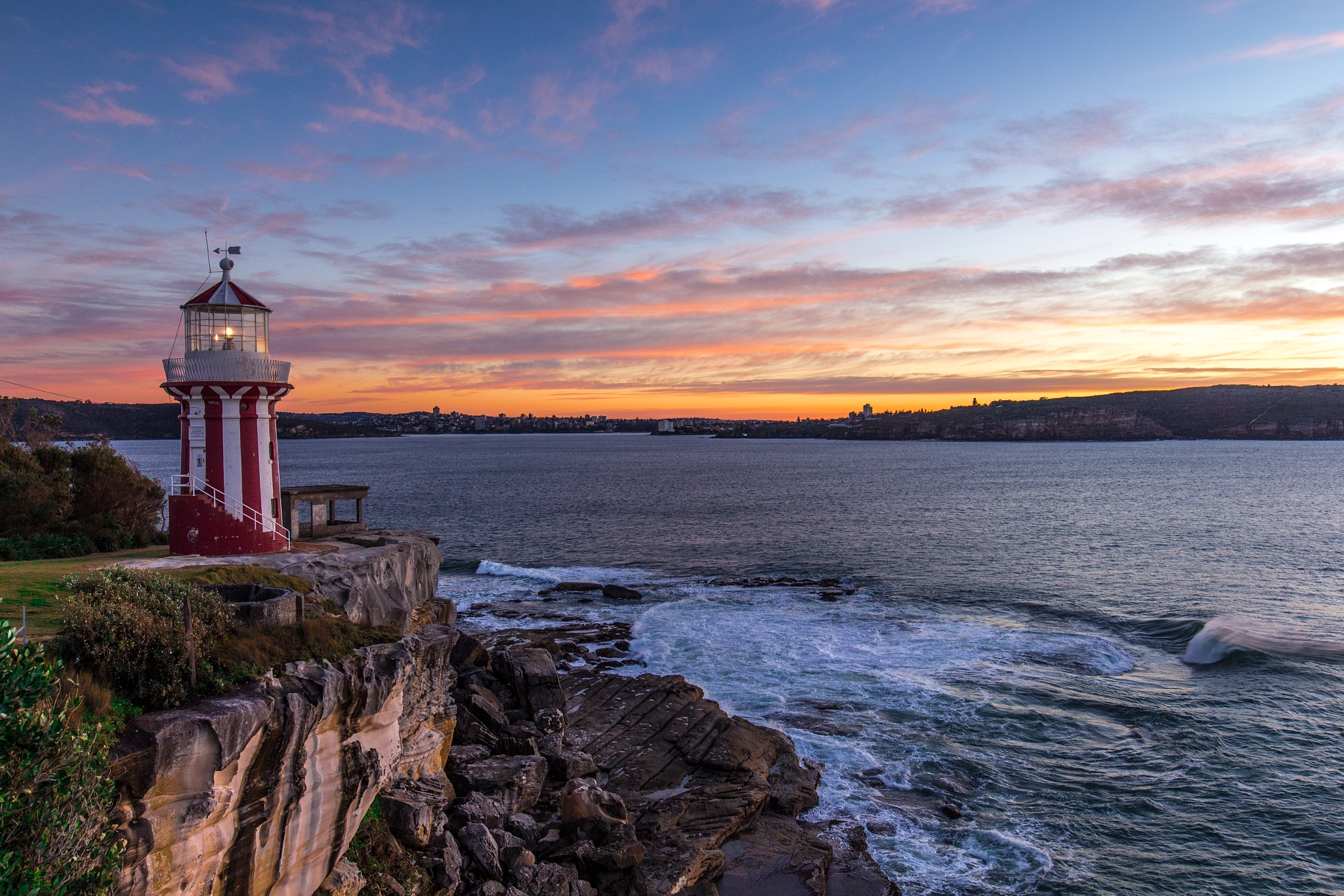 Canon EOS 700D (EOS Rebel T5i / EOS Kiss X7i) + Canon EF 16-35mm F4L IS USM sample photo. Hornby lighthouse sunrise photography