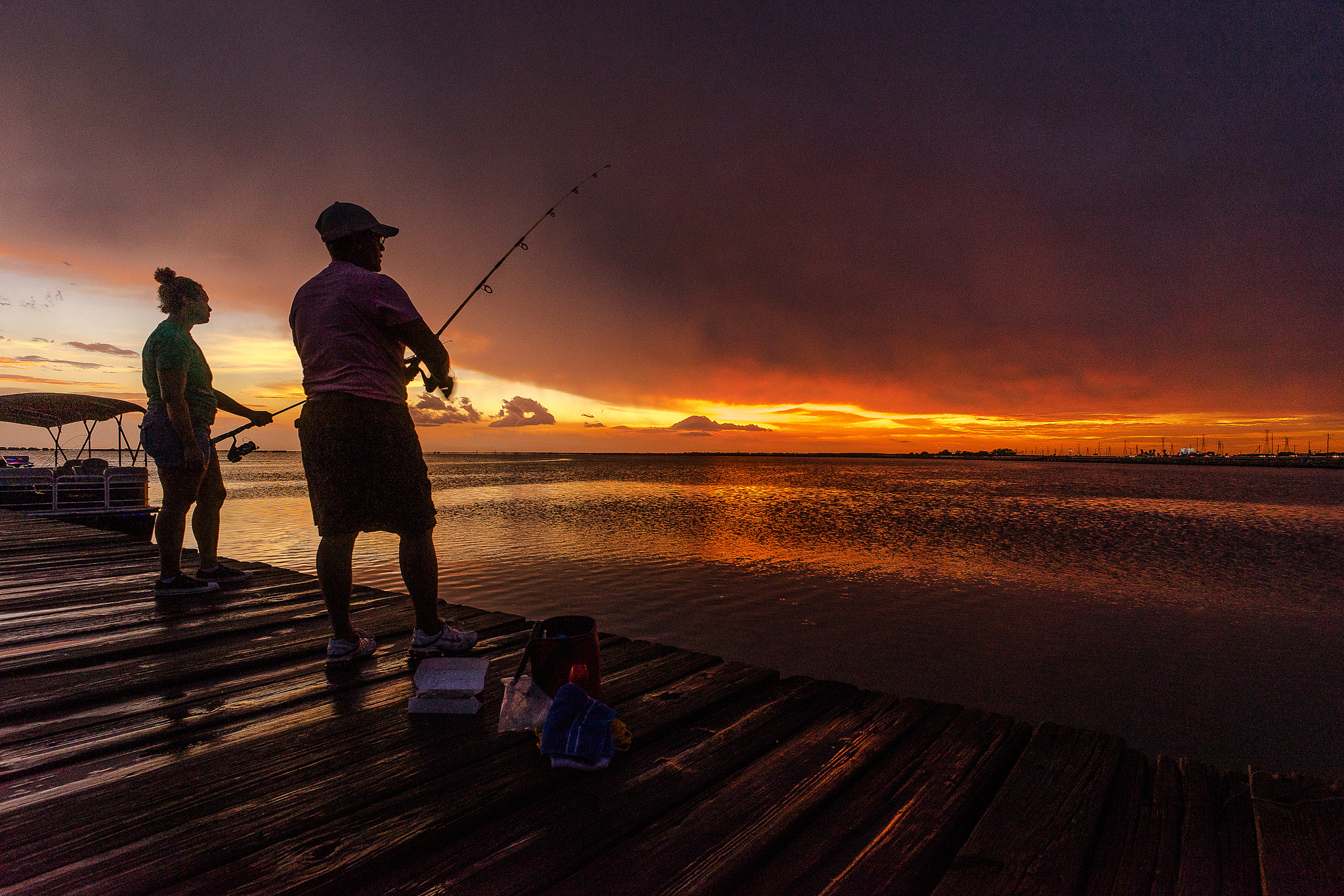 Sony a7 + Sony 20mm F2.8 sample photo. Sunset fishing photography