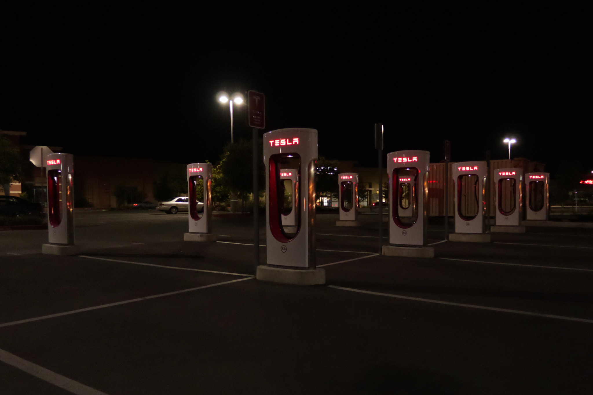 Canon XC10 sample photo. Tesla super charger station, petaluma, ca photography