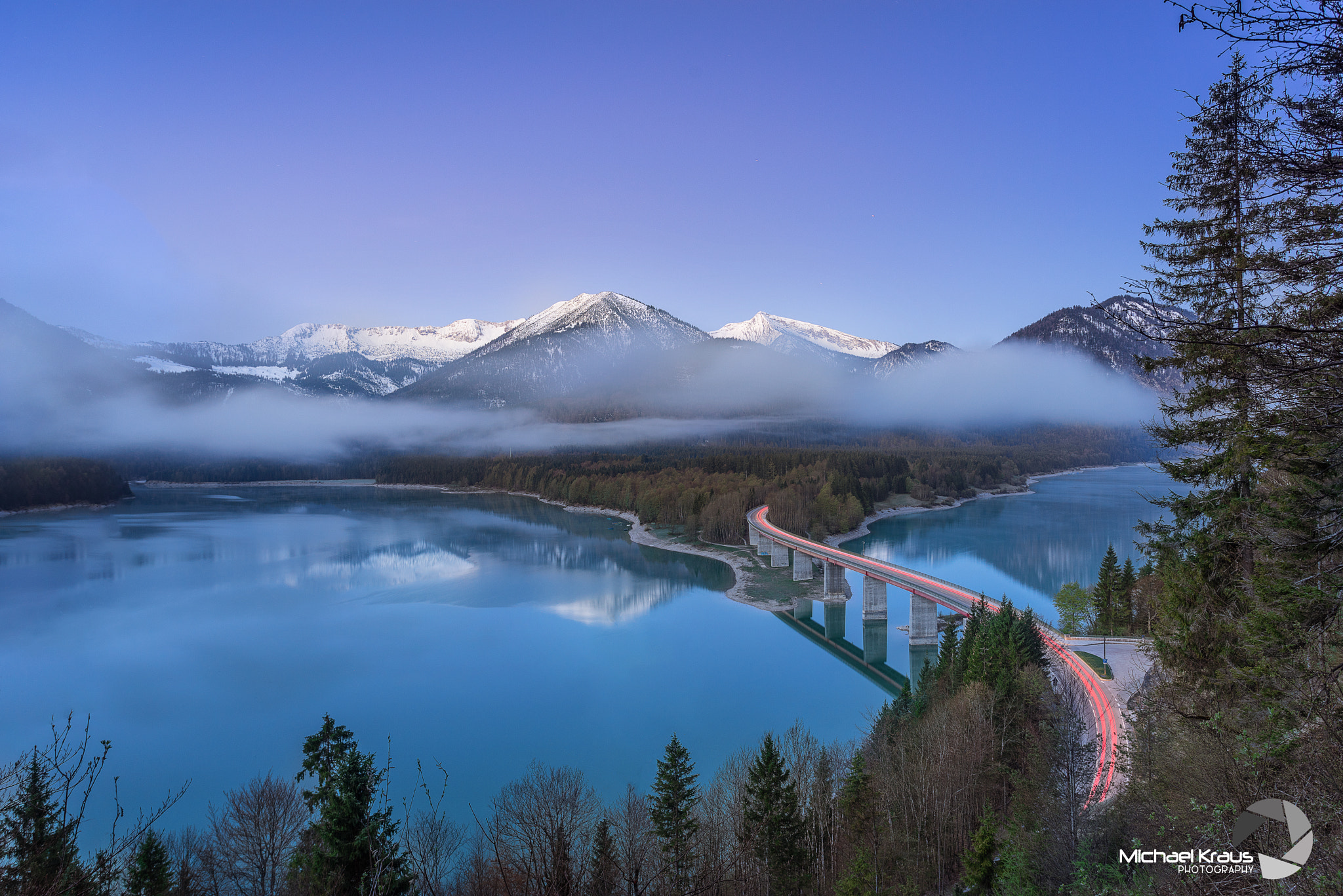 Sony a7R + Minolta AF 28-85mm F3.5-4.5 New sample photo. Glory morning lake sylvenstein / bavaria photography