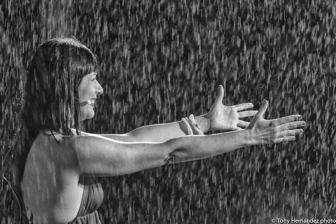 Nikon Df sample photo. Opening speech festival under rain photography