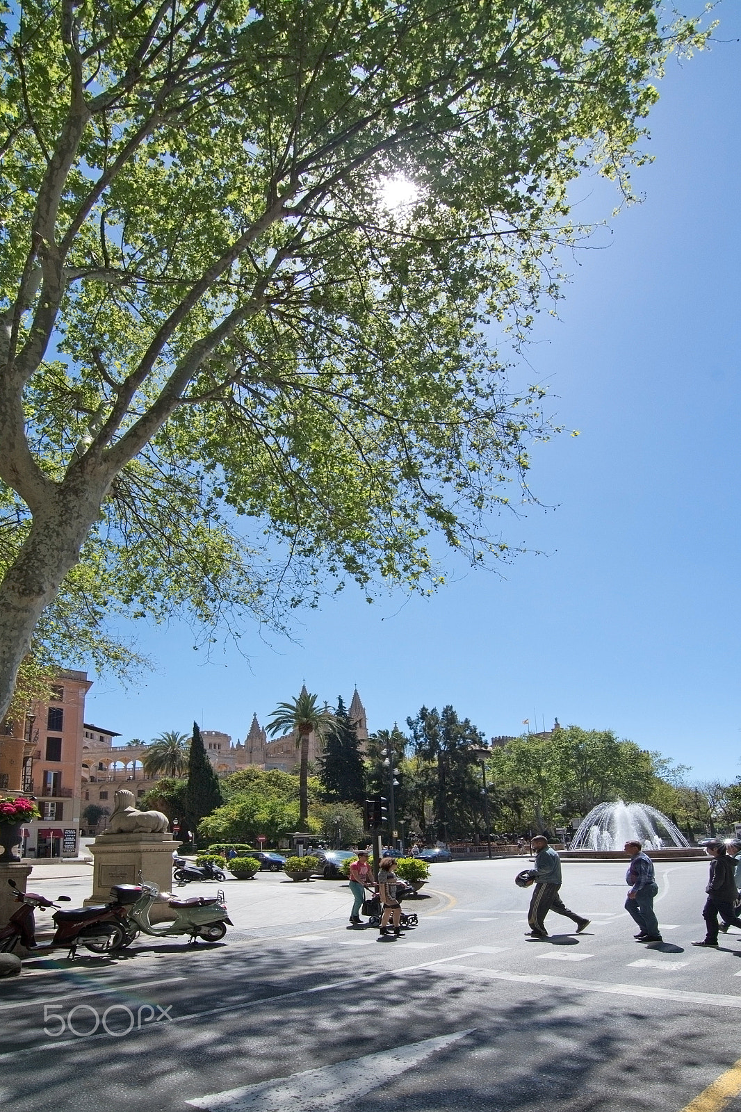 Nikon D7100 + Sigma 18-125mm F3.8-5.6 DC OS HSM sample photo. Traffic by the plaza de la reina photography