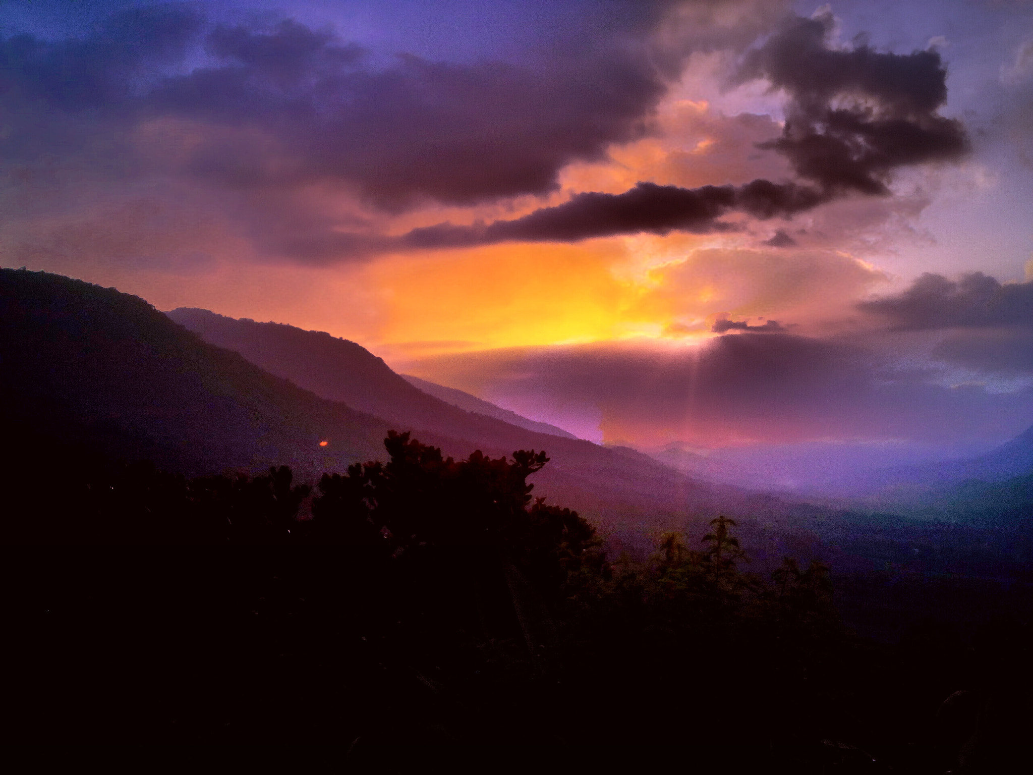 Micromax Canvas A1 sample photo. Sunset in the hills photography