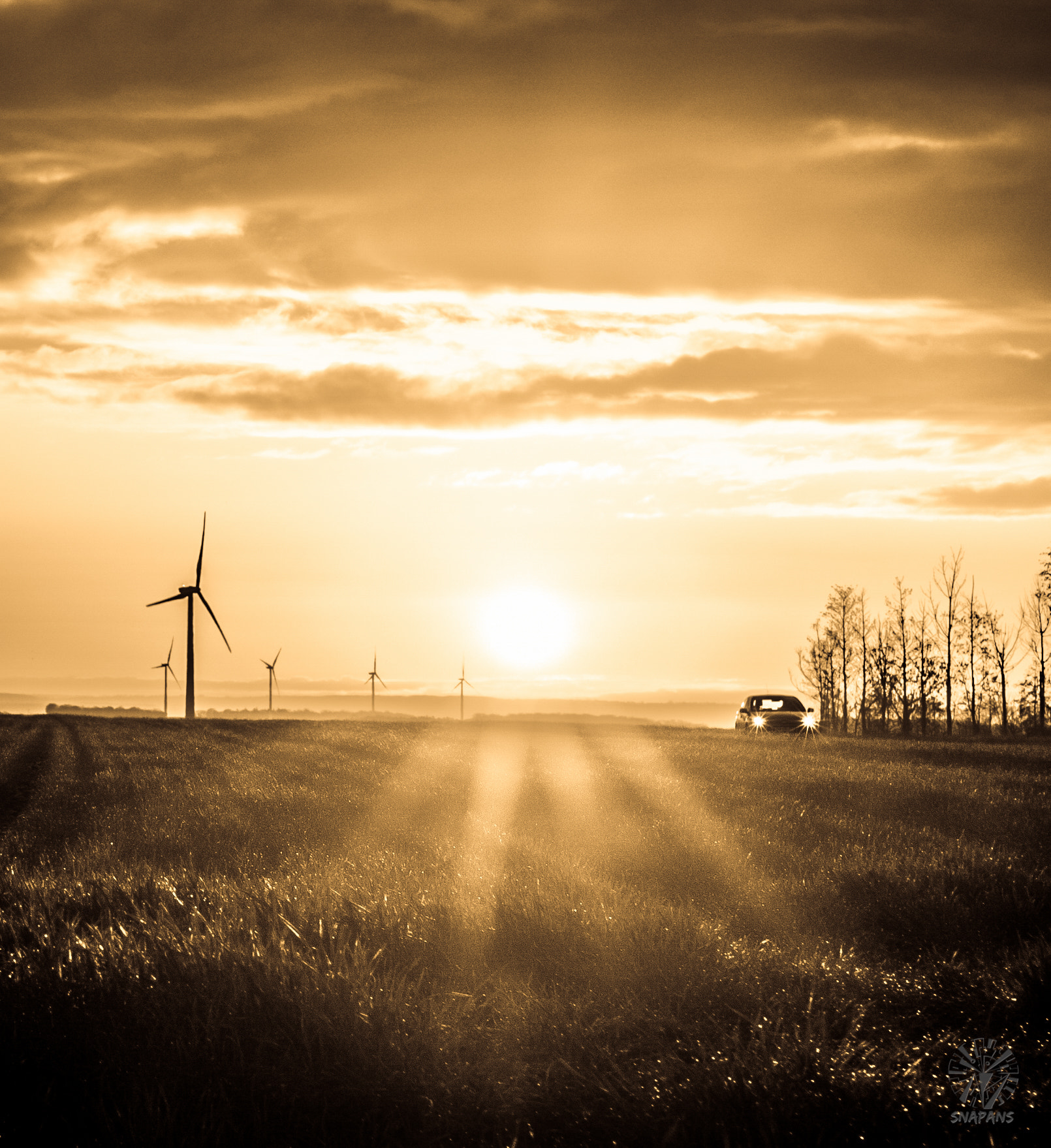 Nikon D700 + AF Zoom-Nikkor 35-70mm f/2.8D sample photo. A car trought the sunset photography