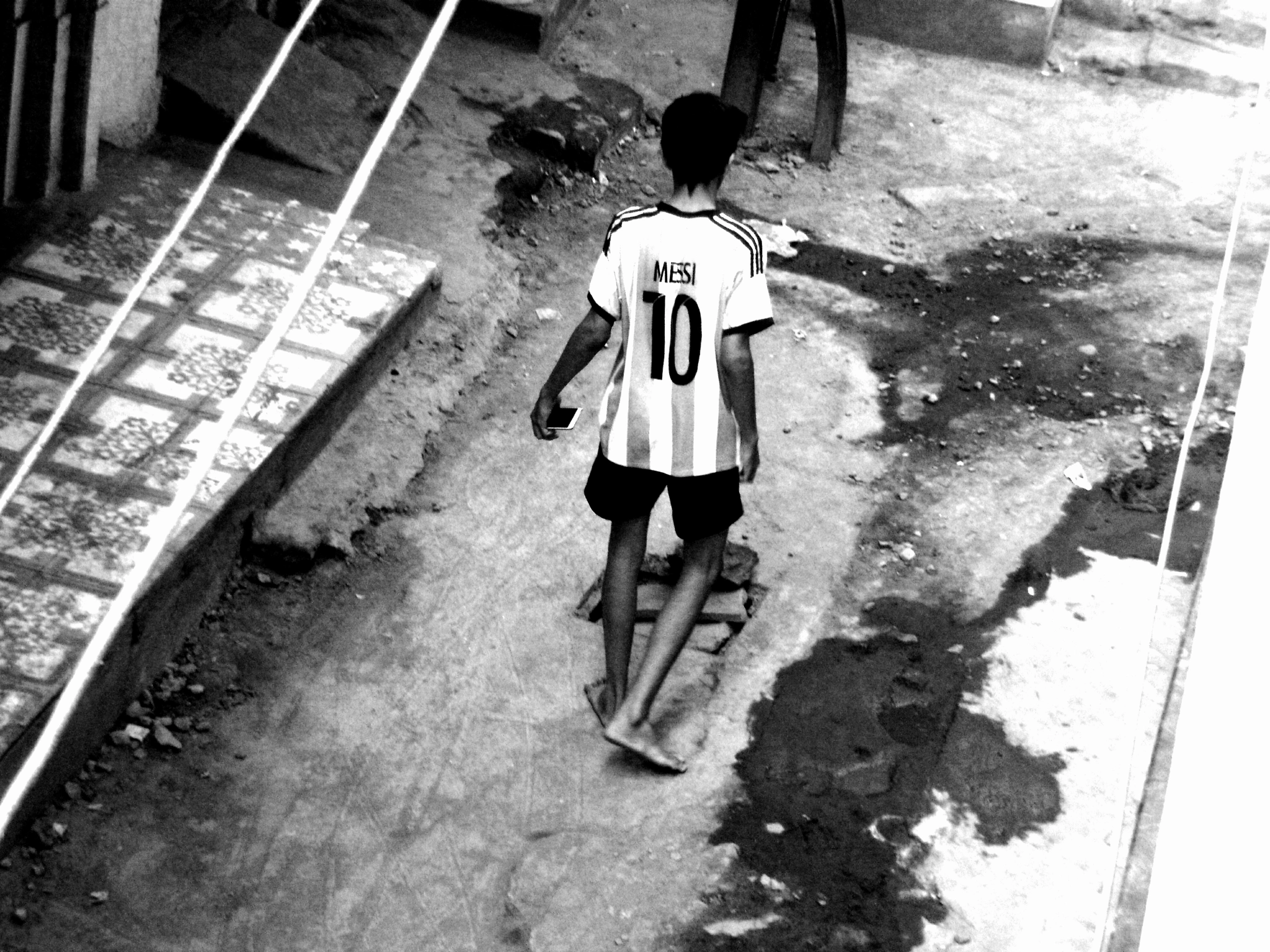 Olympus FE26,X21 sample photo. Indian fans of messi  photography