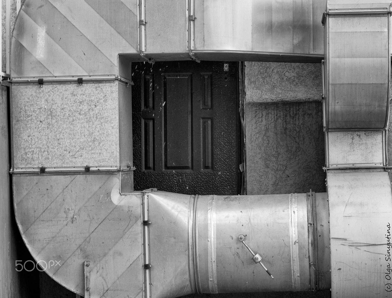 Pentax K-5 IIs + A Series Lens sample photo. Door with pipes photography