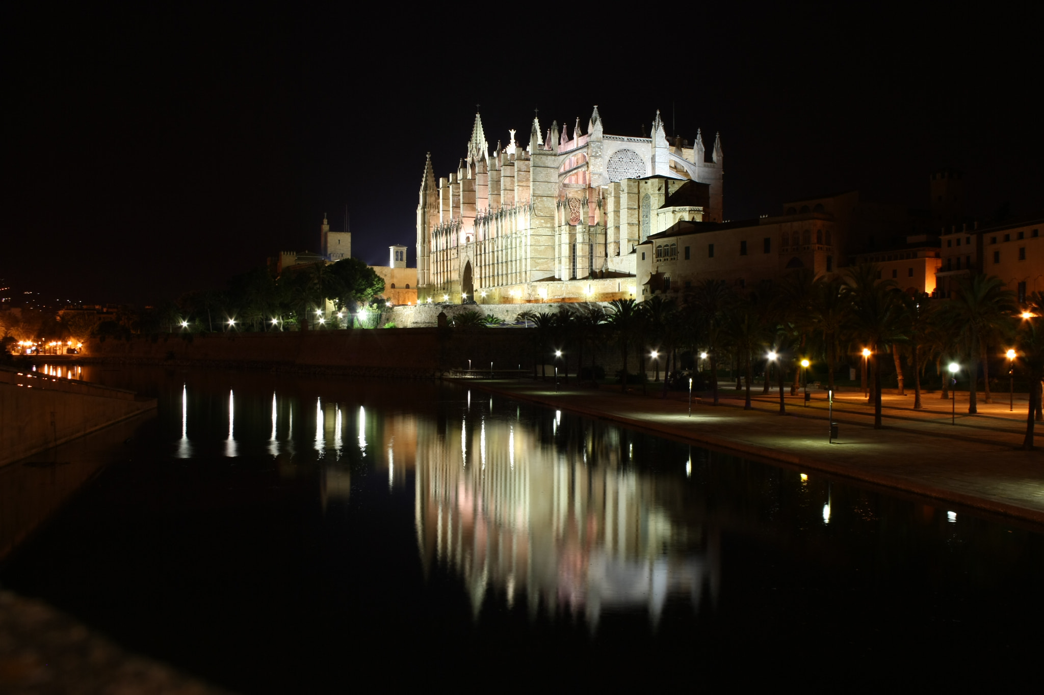 Canon EOS 1000D (EOS Digital Rebel XS / EOS Kiss F) + Canon EF-S 18-55mm F3.5-5.6 sample photo. Palma's cathedral photography