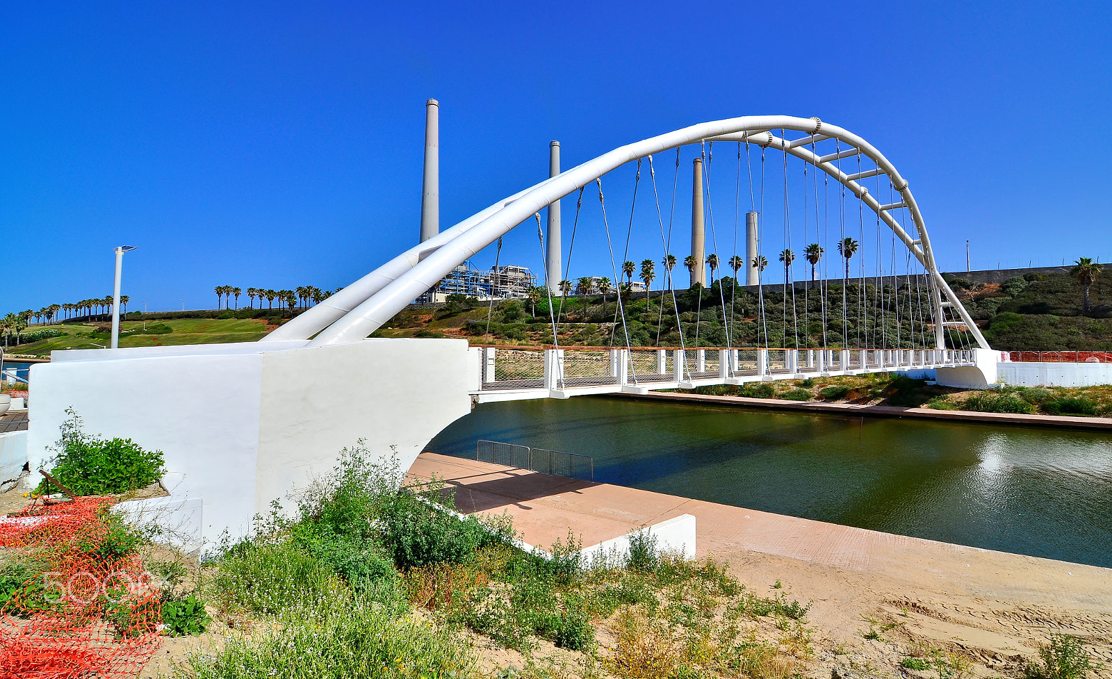 Nikon D7000 + Tokina AT-X Pro 11-16mm F2.8 DX sample photo. Bridge of strings and power plant station in israel photography
