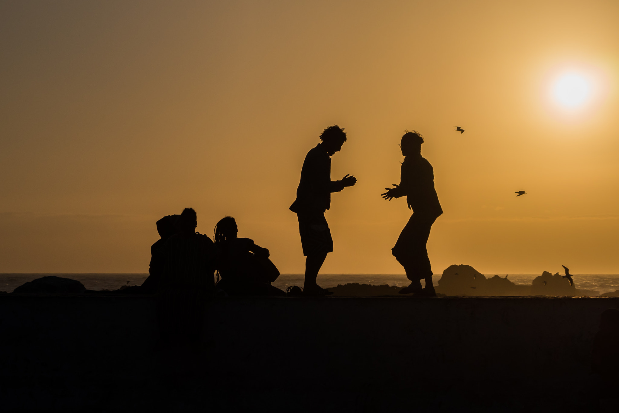 Olympus OM-D E-M5 II + Panasonic Lumix G Vario 45-200mm F4-5.6 OIS sample photo. Sunset dancing photography