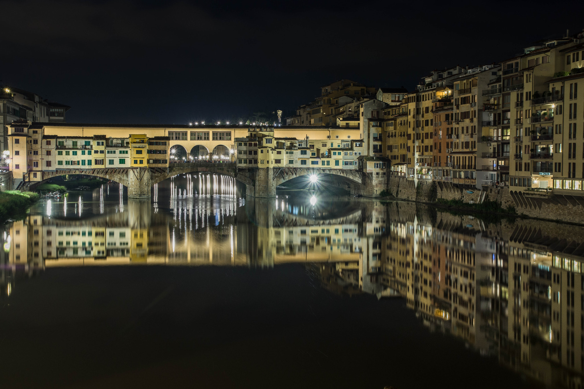 Sony SLT-A65 (SLT-A65V) sample photo. Ponte vecchio by night photography